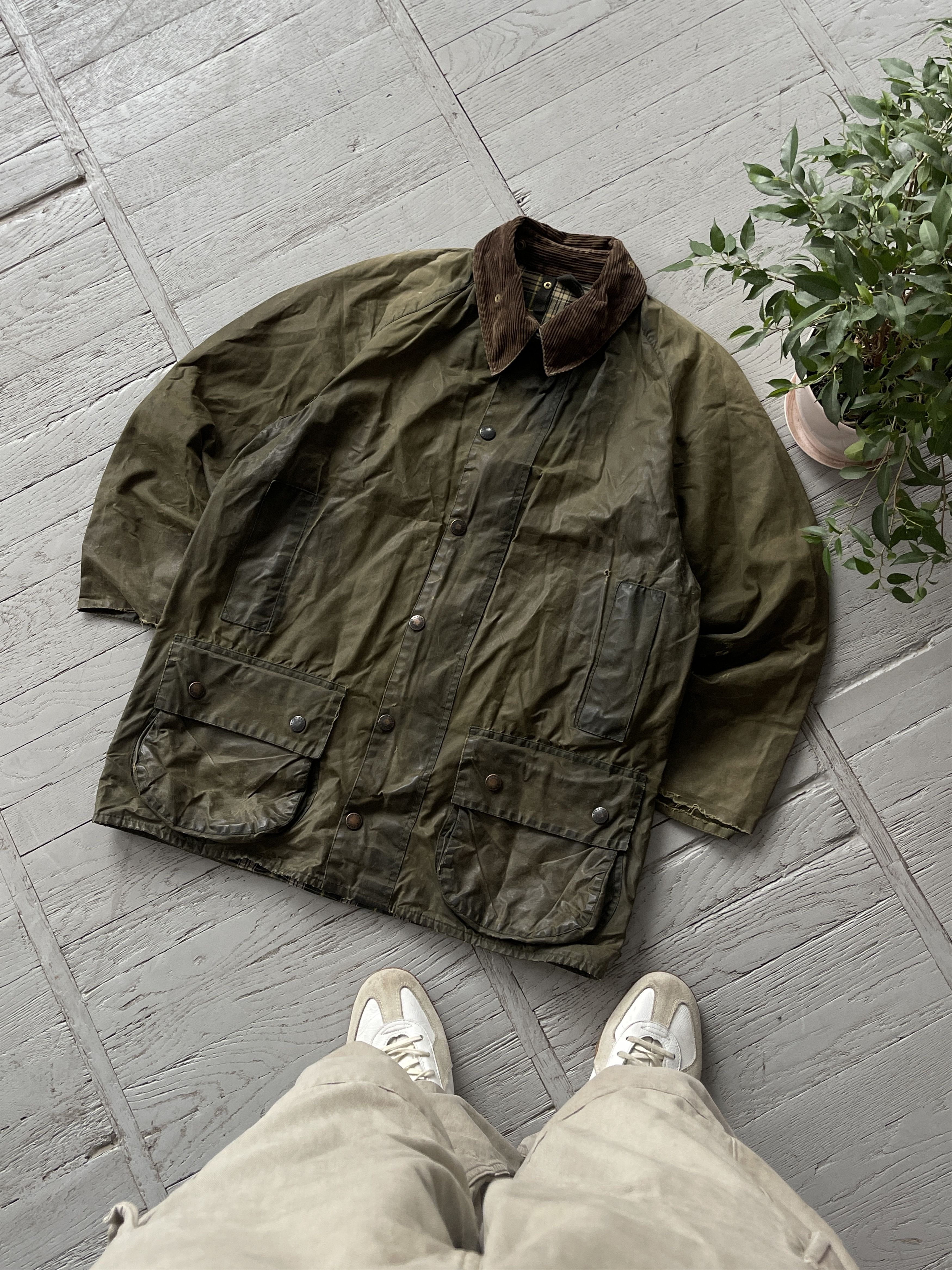 Barbour Vintage Barbour Beaufort Waxed Cotton Jacket | Grailed