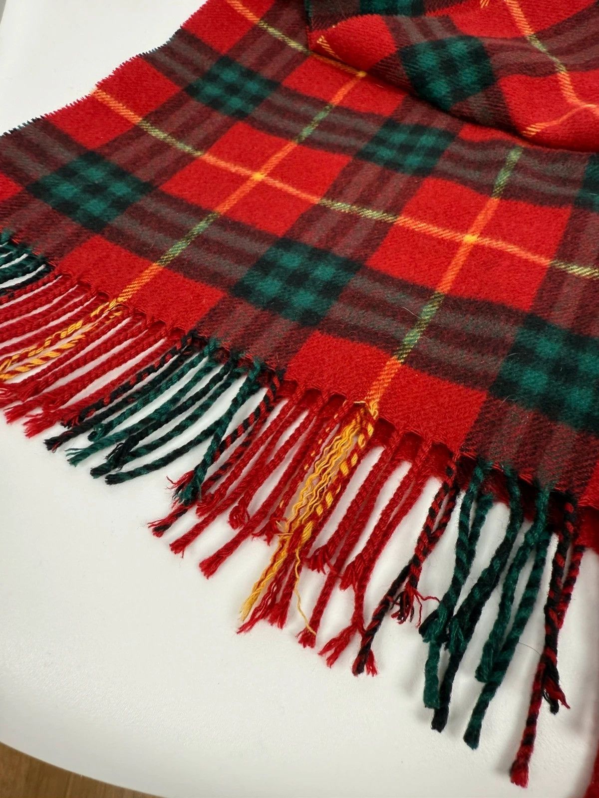 Burberry Burberry Vintage Burberrys Scarf 100% Cashmere Plaid Check Size ONE SIZE - 5 Thumbnail