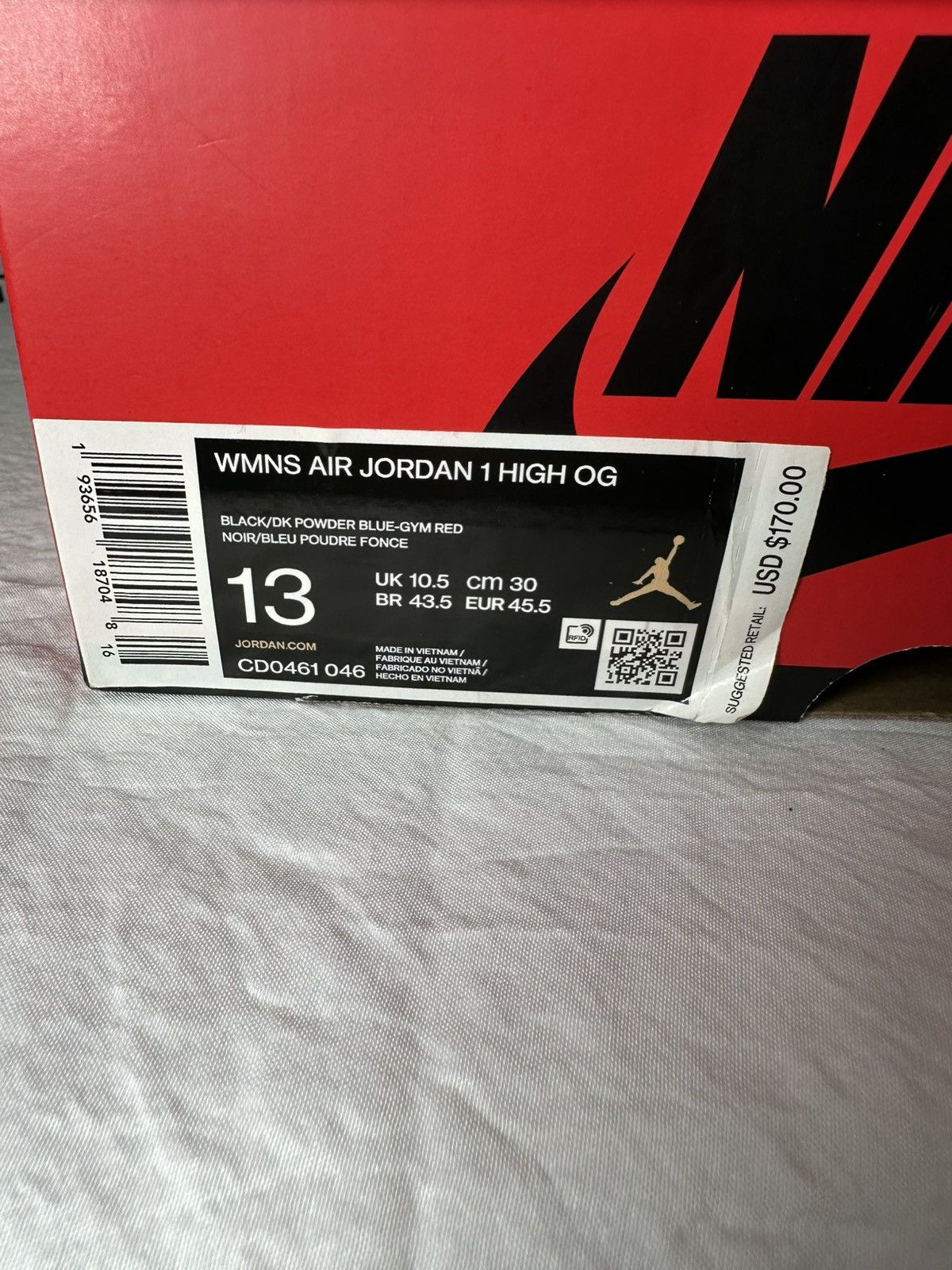 Nike Air Jordan 1 Retro High Nc To Chi 2020 Size 11.5 Size US 11.5 / EU 44-45 - 10 Thumbnail