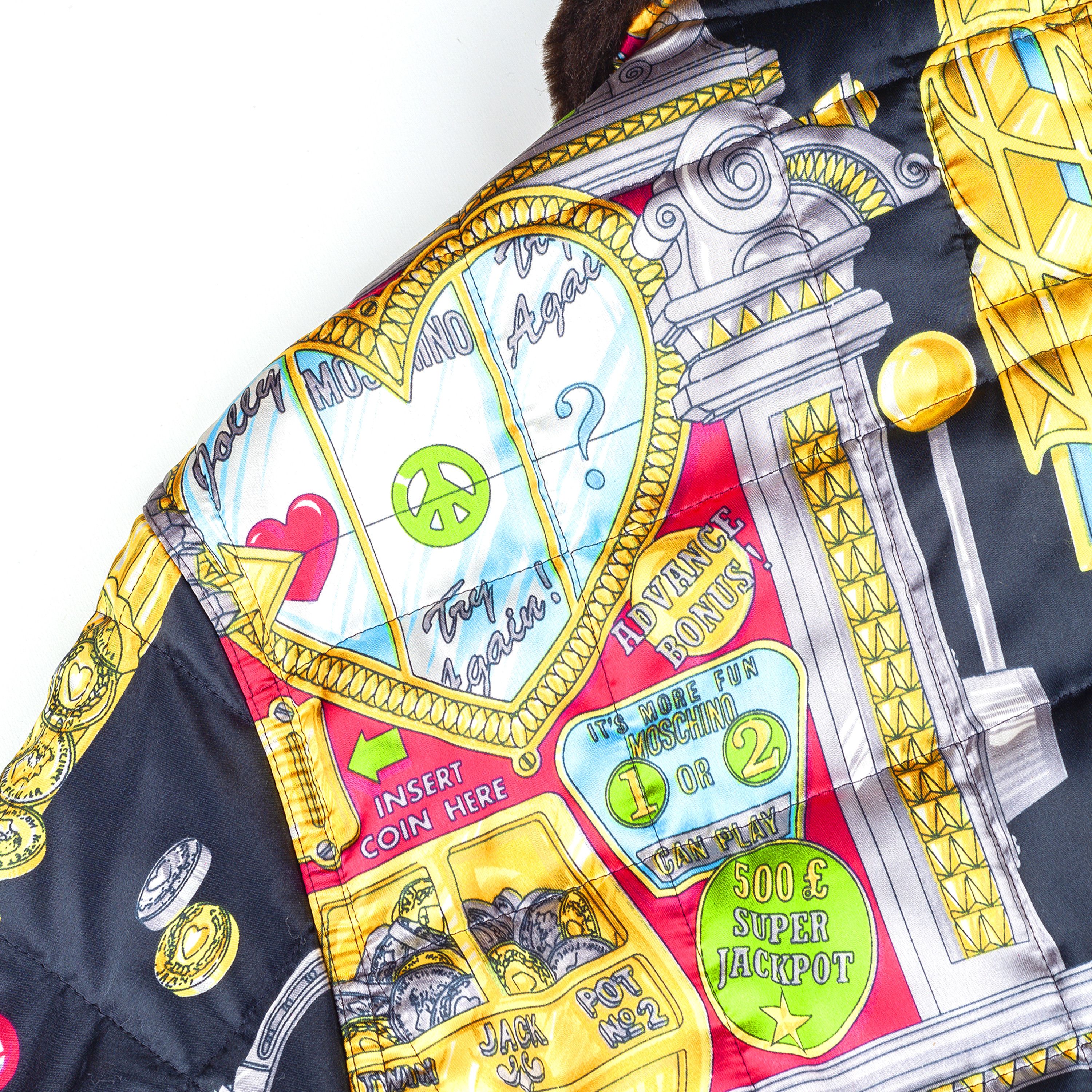 Boutique Moschino × Love Moschino × Moschino Moschino Jeans 1996 Slot Machine Vintage Bomber Jacket (M) Size M / US 6-8 / IT 42-44 - 7 Thumbnail