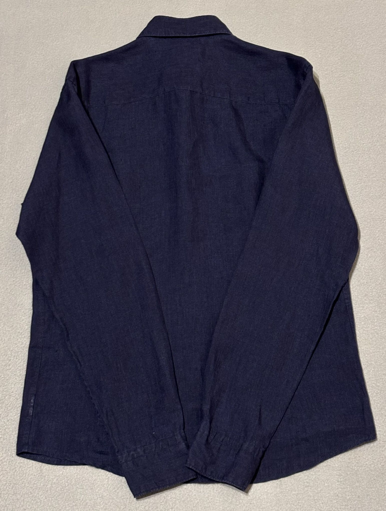 Eton Eton Slim Shirt Navy 100% Linen Size 40 Size US L / EU 52-54 / 3 - 10 Thumbnail