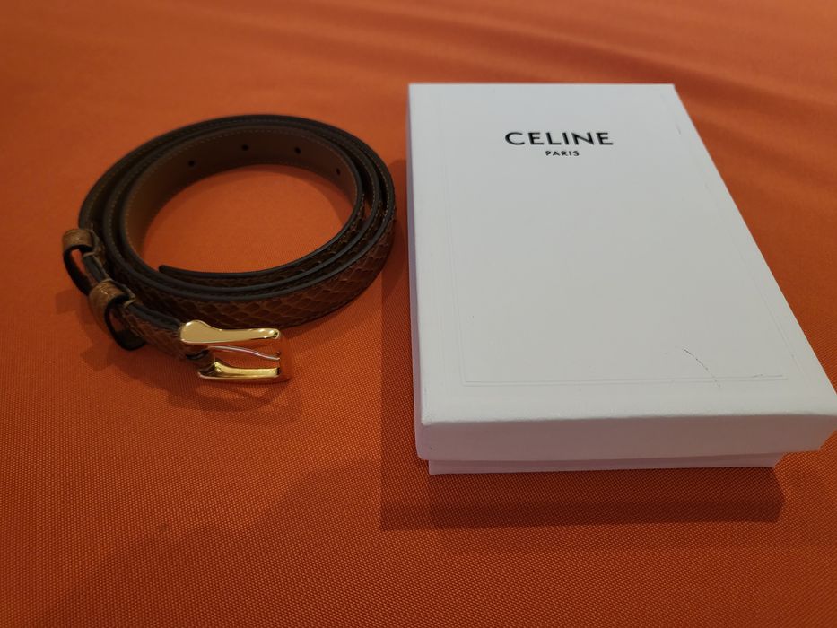 Celine Celine men brown lizard leather belt in size 85 Grailed