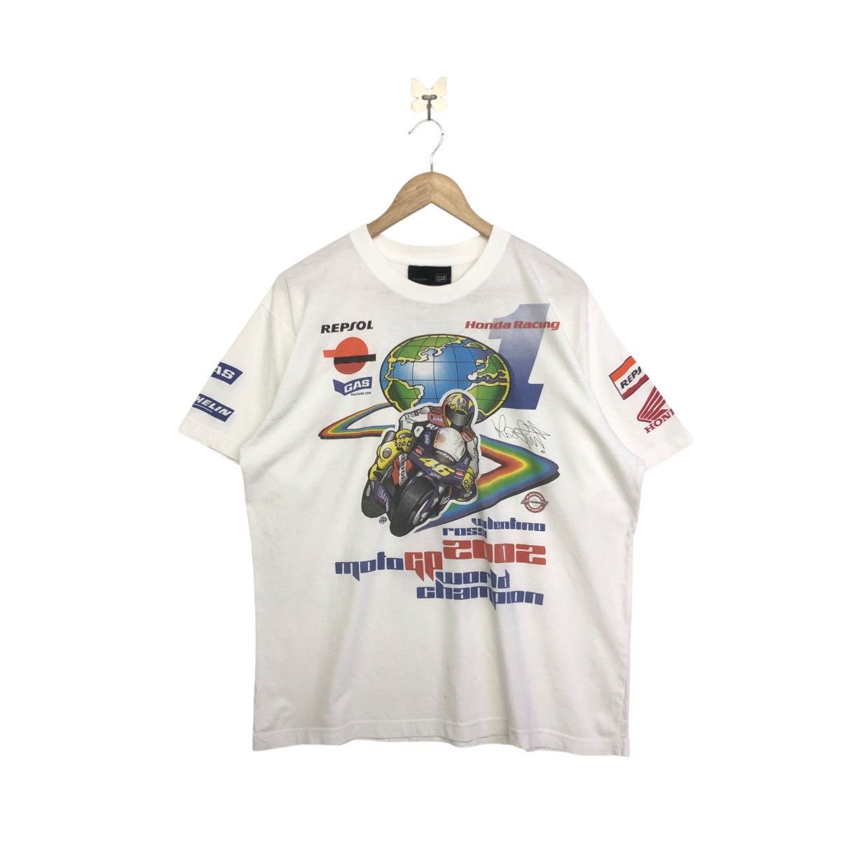 Fox Racing × GAS Vintage VALENTINO ROSSI 2002 MOTOGP World Champion Tshirt Size US L / EU 52-54 / 3 - 1 Thumbnail