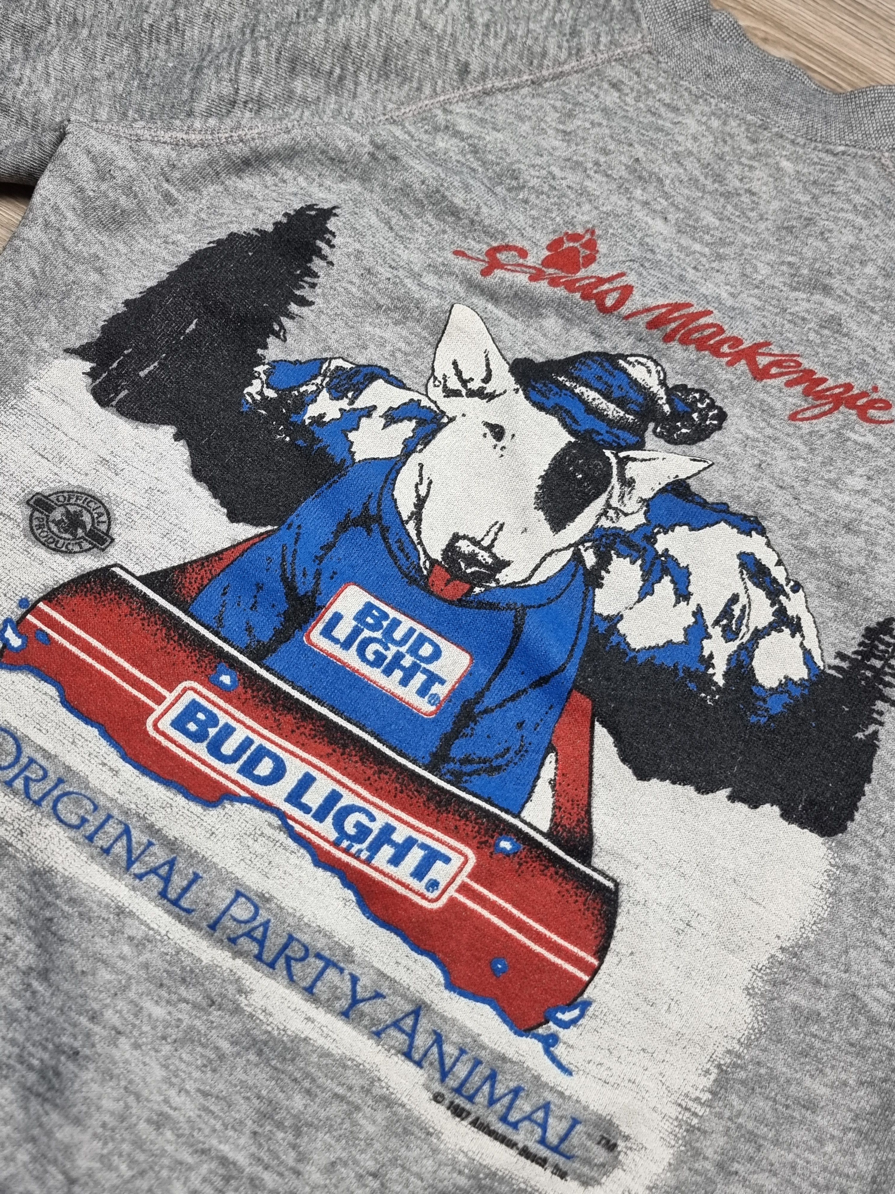 Vintage Spuds mackenzie crewneck gray bud light vintage 80s 1987 Size S / US 4 / IT 40 - 4 Thumbnail