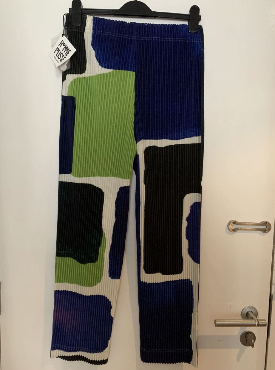 Pleats Please Issey Miyake ISSEY MIYAKE Trousers L International 3 navy multicolour Size US 41 - 4 Thumbnail