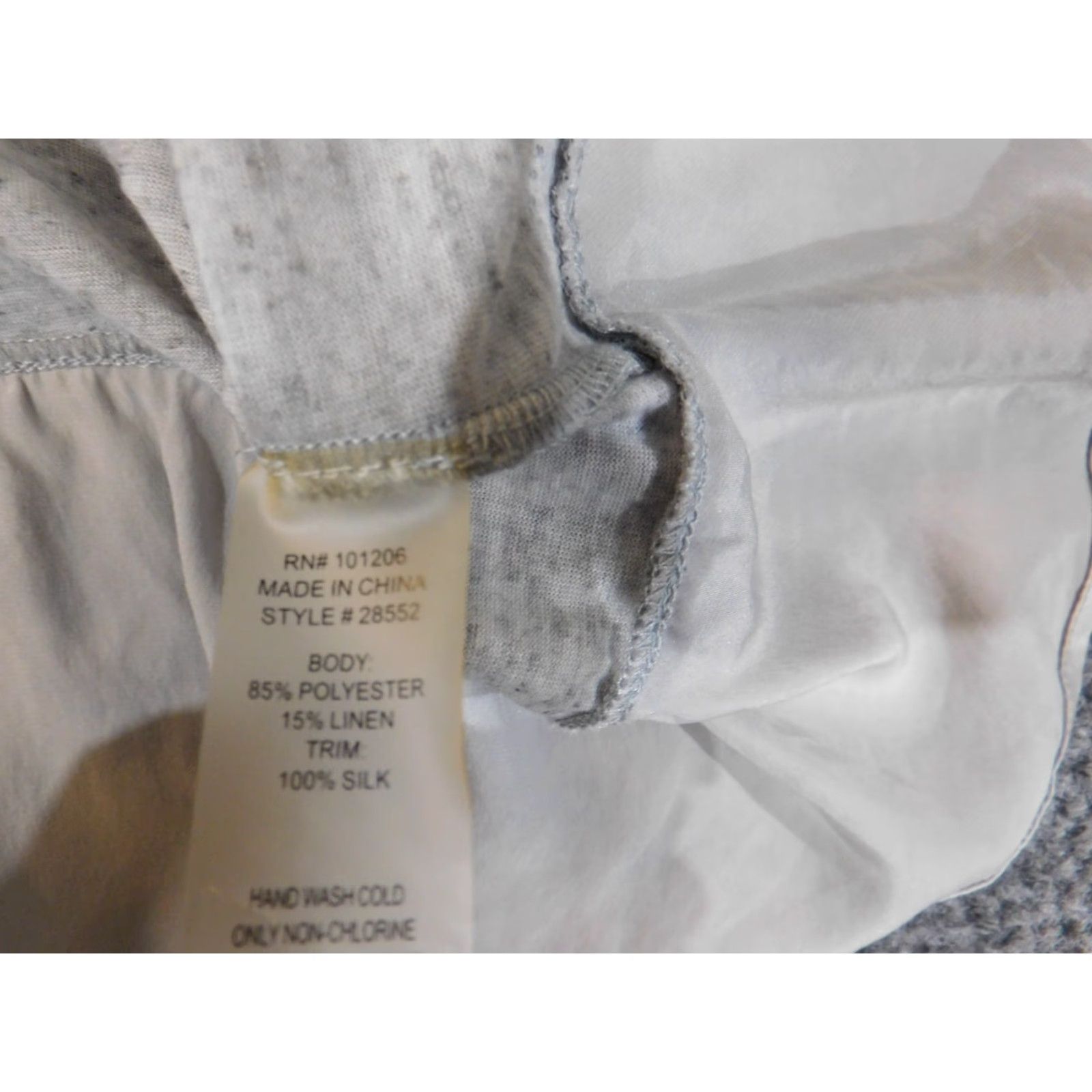Soft Surroundings Soft Surroundings Cardigan Sweater Women Long Sleeve V-Neck Pullover Gray XS S Regular Knit Linen Polyester Logo Modern Vintage No Size S / US 4 / IT 40 - 5 Thumbnail