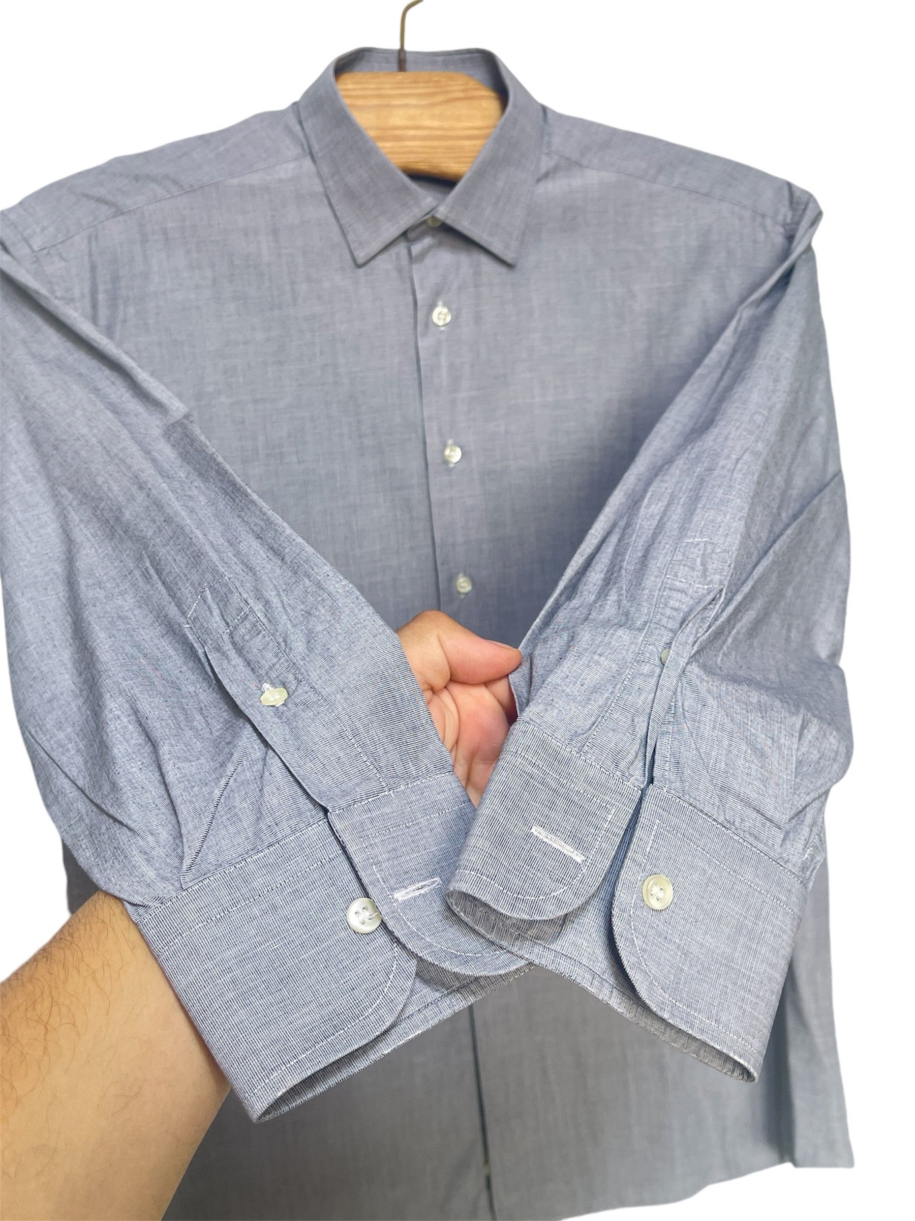 Loewe 🔥 shirt Loewe grey size L cotton luxury Size US L / EU 52-54 / 3 - 3 Thumbnail