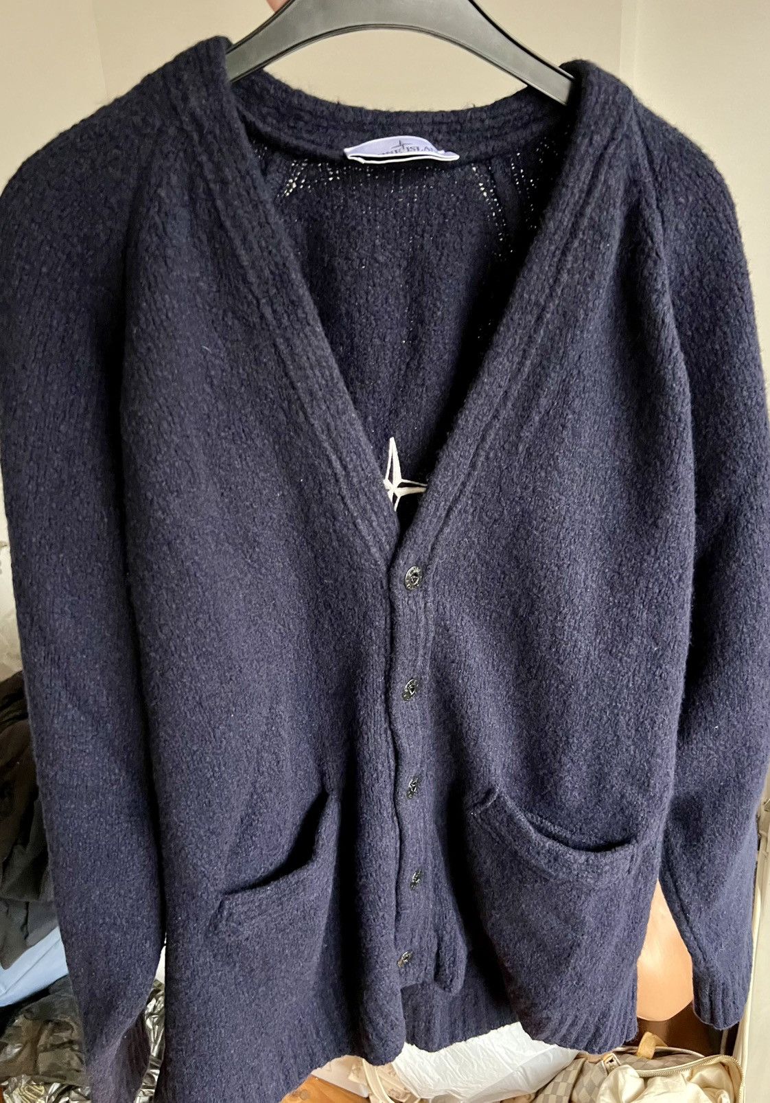 Stone Island Stone Island Knitwear Boucle Cardigan Oversized V neck Sz XL Size US XL / EU 56 / 4 - 9 Thumbnail