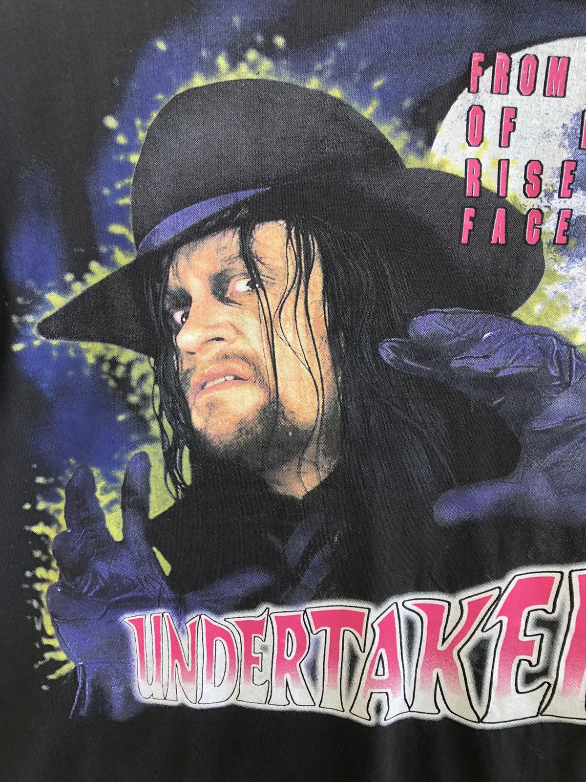 WWF Vintage UNDERTAKER Wrestling very Rare Size US L / EU 52-54 / 3 - 8 Thumbnail