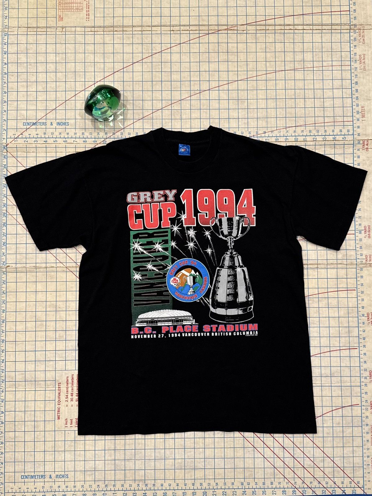 Vintage Vintage 1994 CFL Grey Cup B.C. Lions Black Tee Mens XL FOTL Size US XL / EU 56 / 4 - 2 Thumbnail