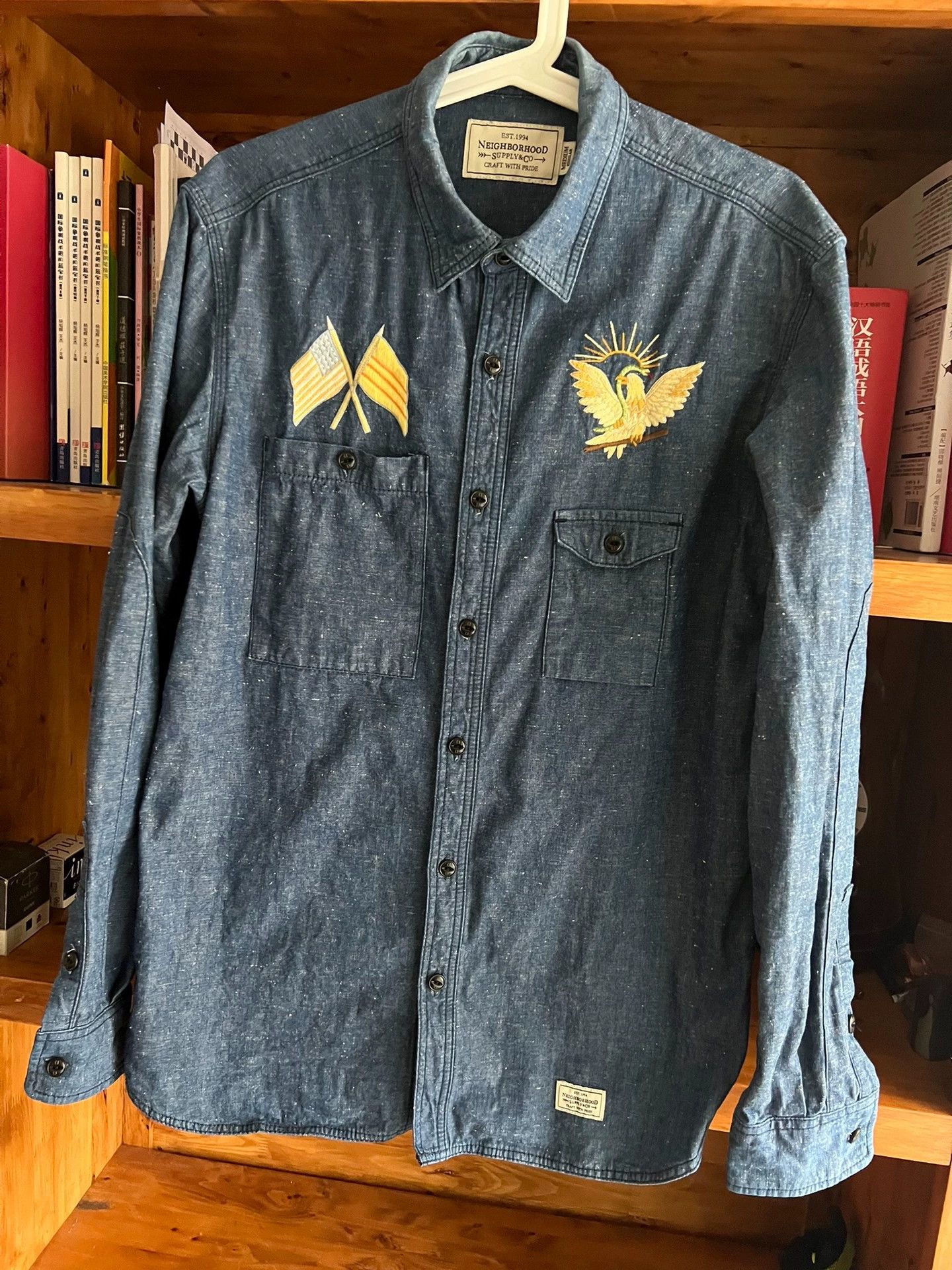 Neighborhood Neighborhood Japan Indigo Vintage Embroidered Denim Shirt Size US M / EU 48-50 / 2 - 3 Thumbnail