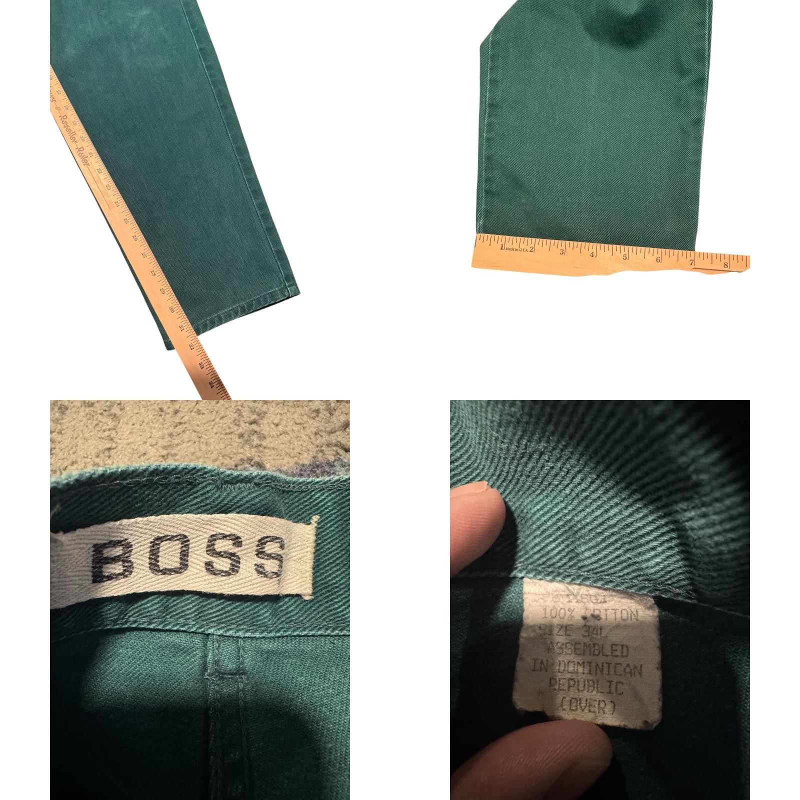 Hugo Boss VINTAGE Hugo Boss Men's Green 5 Pocket Denim Jeans Baggy Skater 34x32 Regular Size 42in Waist Size US 34 / EU 50 - 10 Thumbnail