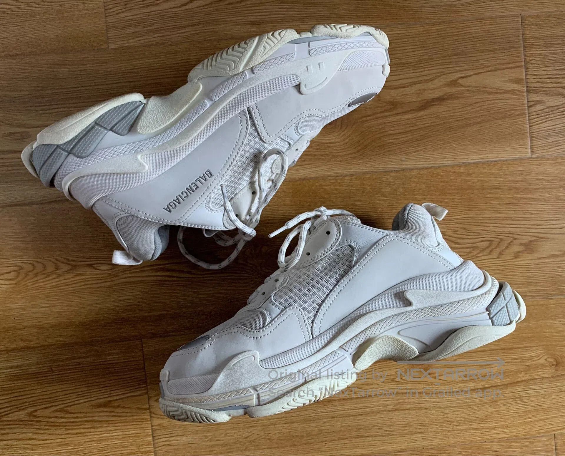 Balenciaga Balenciaga Triple S Silver White. Size US 10 / EU 43 - 4 Thumbnail
