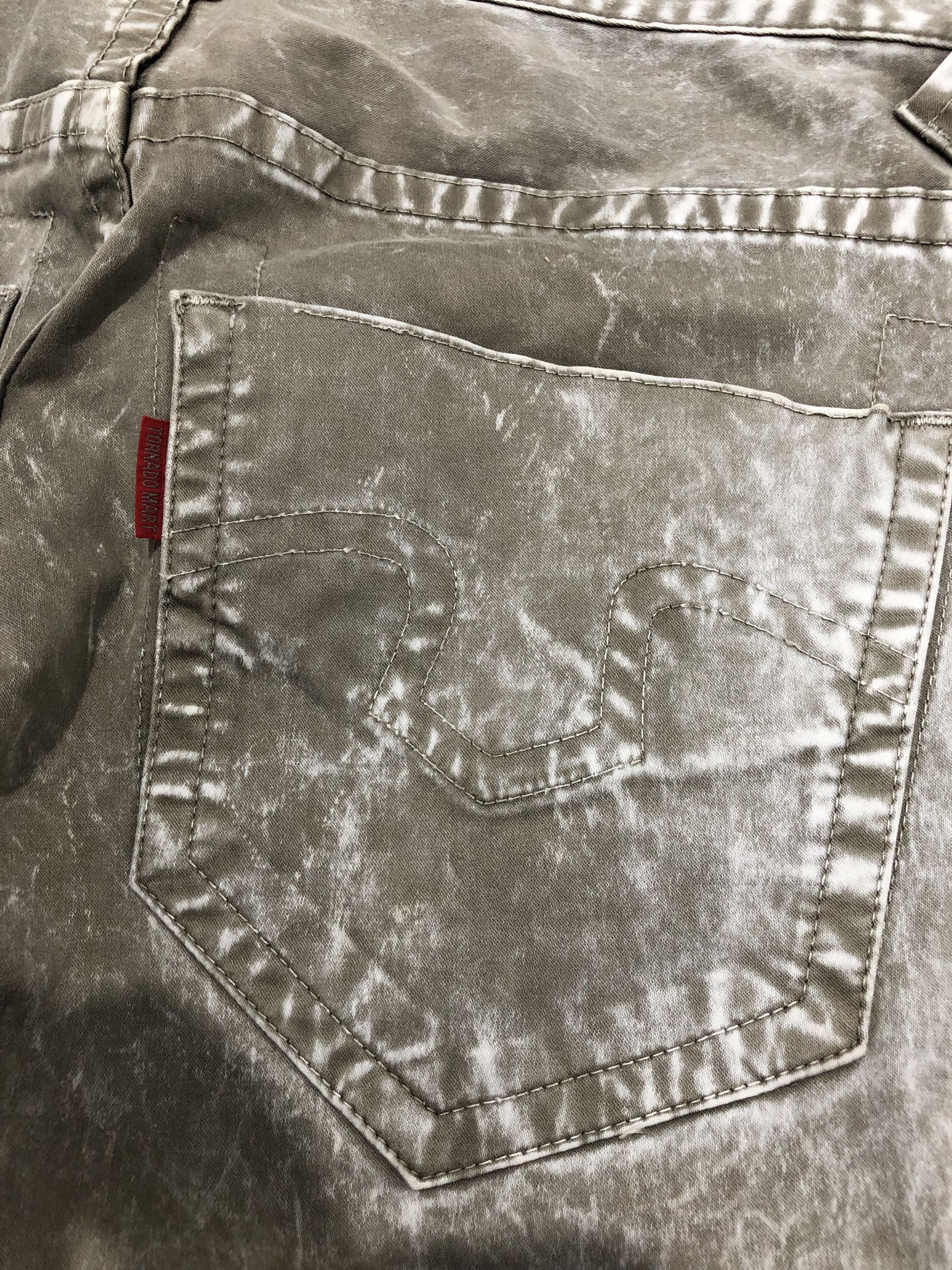Tornado Mart Tornado Mart Acid Wash spiral cut flared pants Size US 30 / EU 46 - 6 Thumbnail