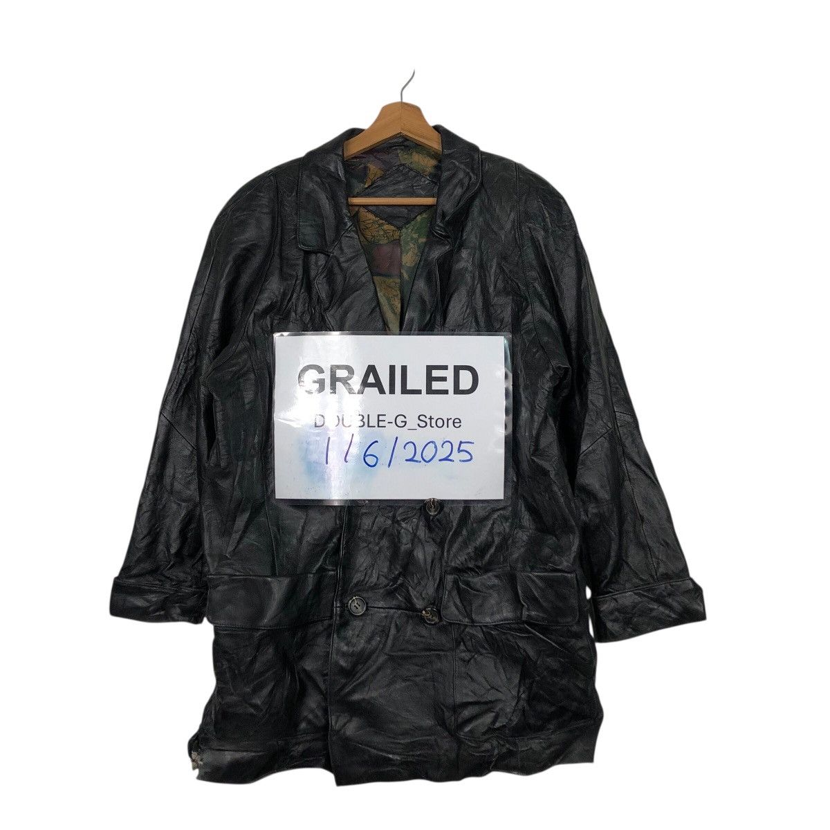 Japanese Brand Artisanal Crinkled Leather Trench Map Lining Issey Miyake Size US M / EU 48-50 / 2 - 1 Thumbnail