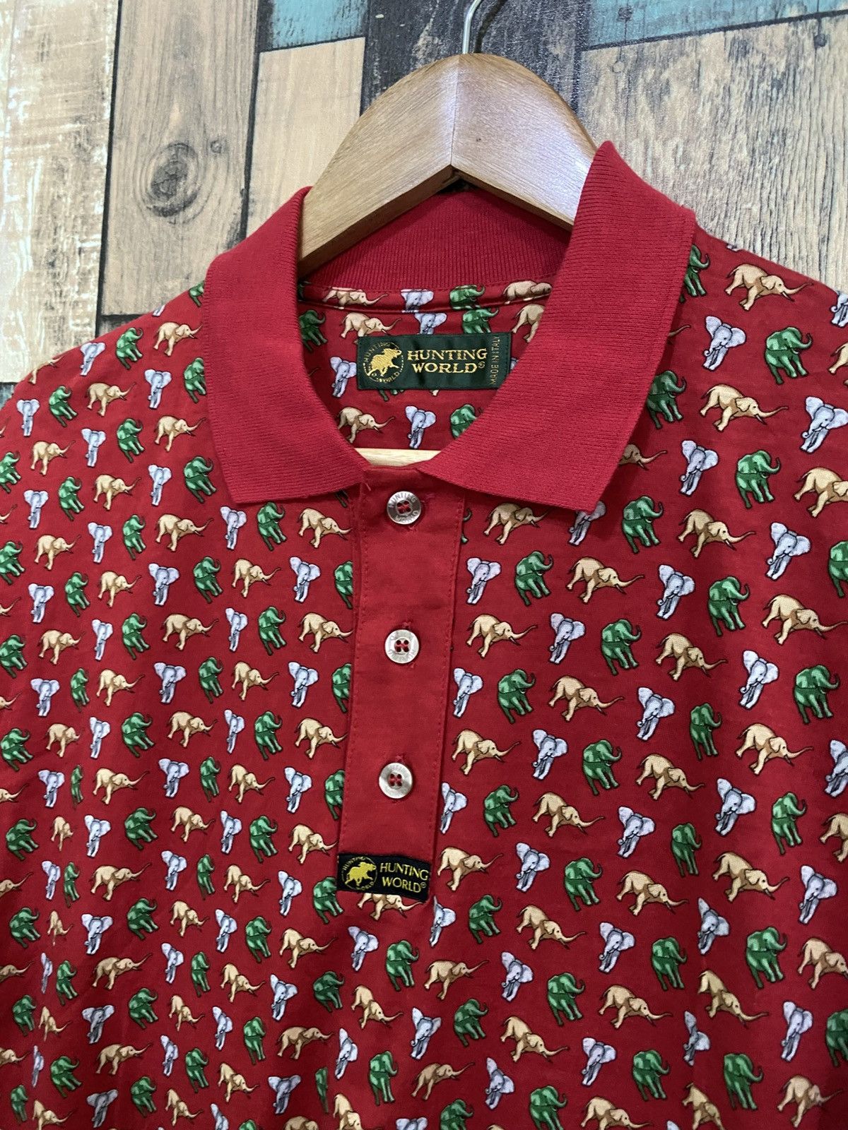 Other Hunting World Italian Designer Fullprint Polo Shirt Size US M / EU 48-50 / 2 - 2 Thumbnail