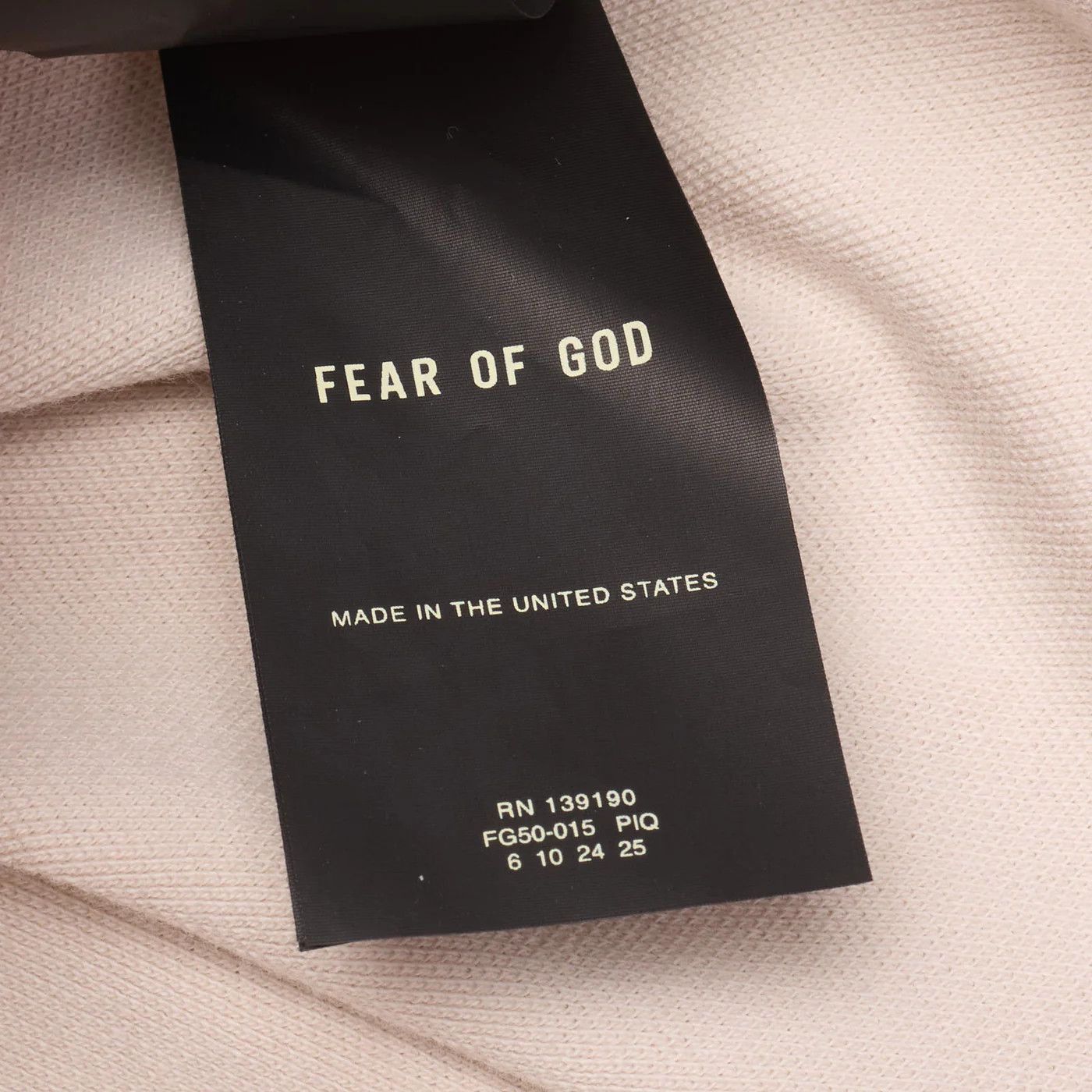 Fear of God FEAR OF GOD Beige Picque Cotton Mock Nect Sweatshirt Size US L / EU 52-54 / 3 - 6 Thumbnail