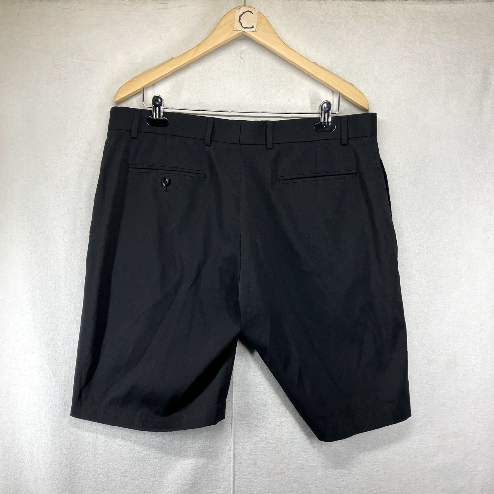 Vintage Slazenger Mens Flat Front Golf Shorts 36x10 Black Stretch Shorts Flat Front Golf Athletic Fit 36 Black Mens Size US 36 / EU 52 - 2 Thumbnail