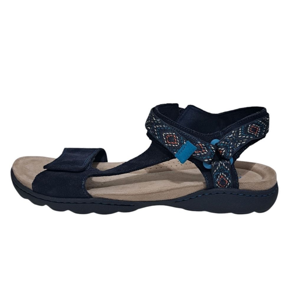 Clarks Clarks Amanda Step Riptape Summer Comfy Sandals Navy Suede Size US 11 / IT 41 - 2 Thumbnail