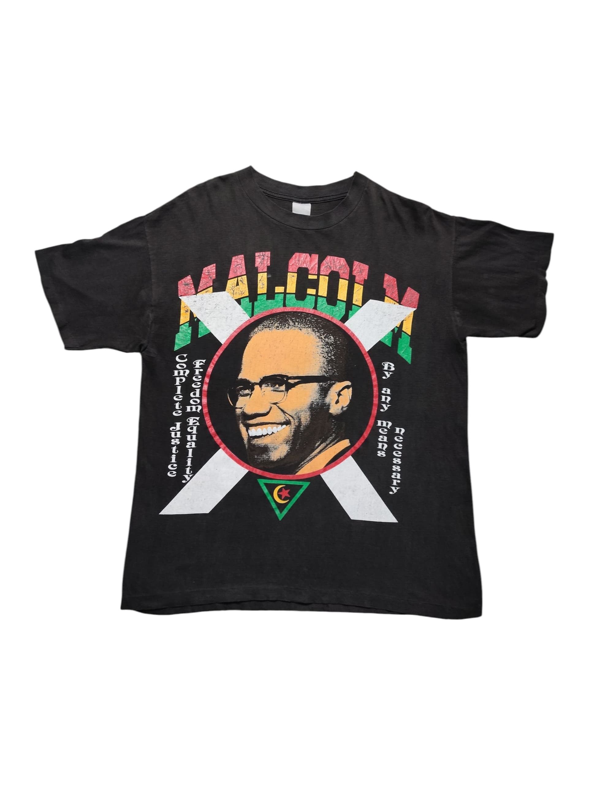 Vintage Vintage Malcolm X Our Two Great Heroes "Dryrot" Size US XL / EU 56 / 4 - 1 Thumbnail