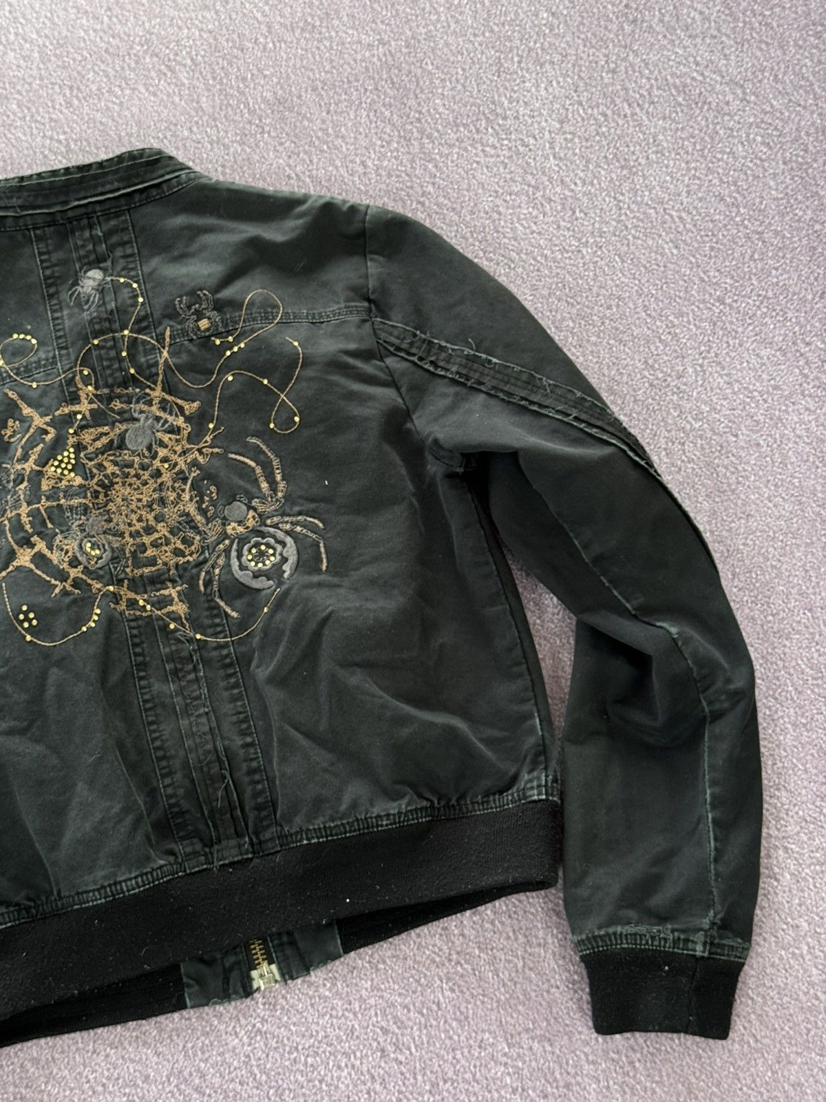 If Six Was Nine Japanese Vibe Distressed Y2K Spider Logo Glamour Jacket Size M / US 6-8 / IT 42-44 - 11 Thumbnail