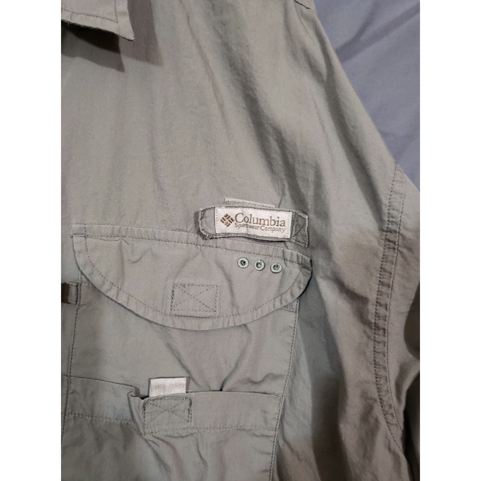Vintage Columbia PFG Button Up Shirt Mens Large Beige Casual Fishing Outdoor Cotton Men Shirt Size US L / EU 52-54 / 3 - 2 Thumbnail
