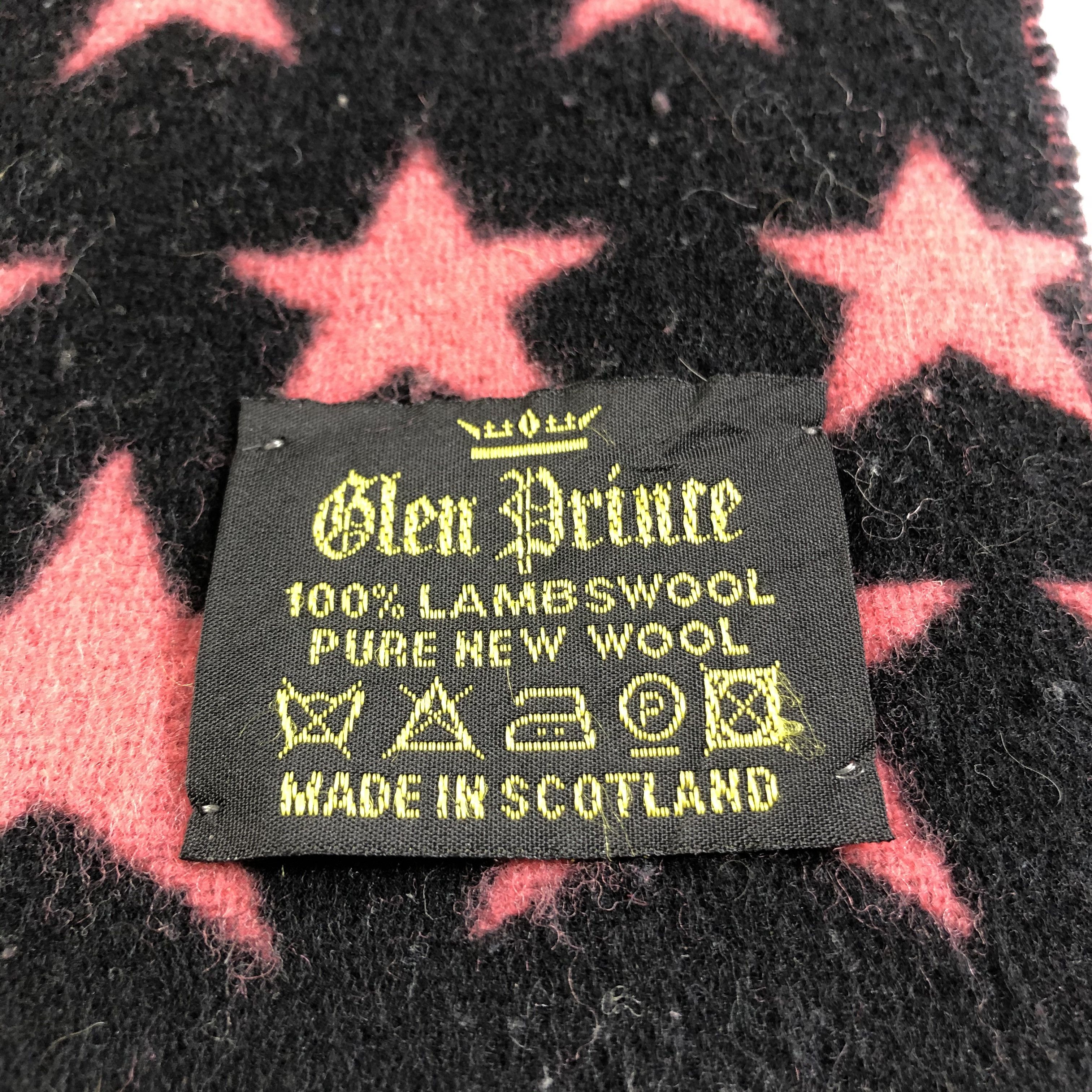 Vintage Glen Prince Stars Wool Scarf Muffler Neckwear V2357 Size ONE SIZE - 5 Thumbnail