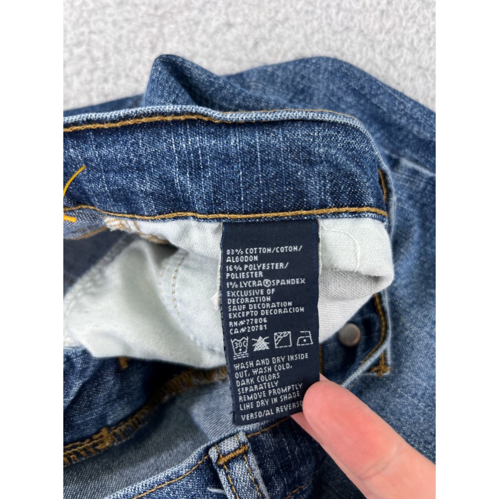 Tommy Hilfiger Tommy Hilfiger Pants Womens 11 Blue Denim Jeans Straight Mid Rise Cotton Blend Size 32" / US 10 / IT 46 - 4 Thumbnail