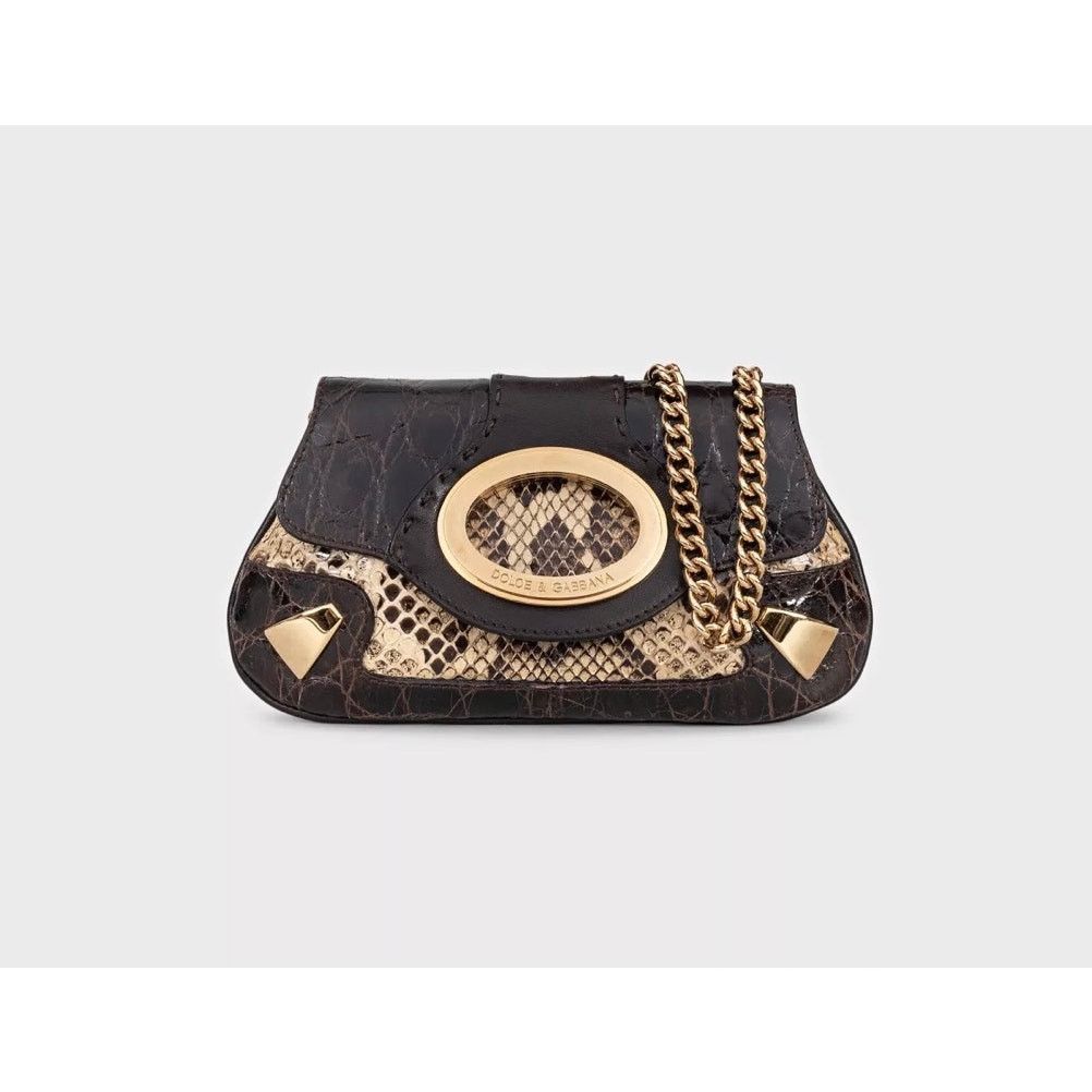 Dolce & Gabbana Dolce & Gabbana Brown Python Leather Crossbody Bag Size ONE SIZE - 1 Thumbnail