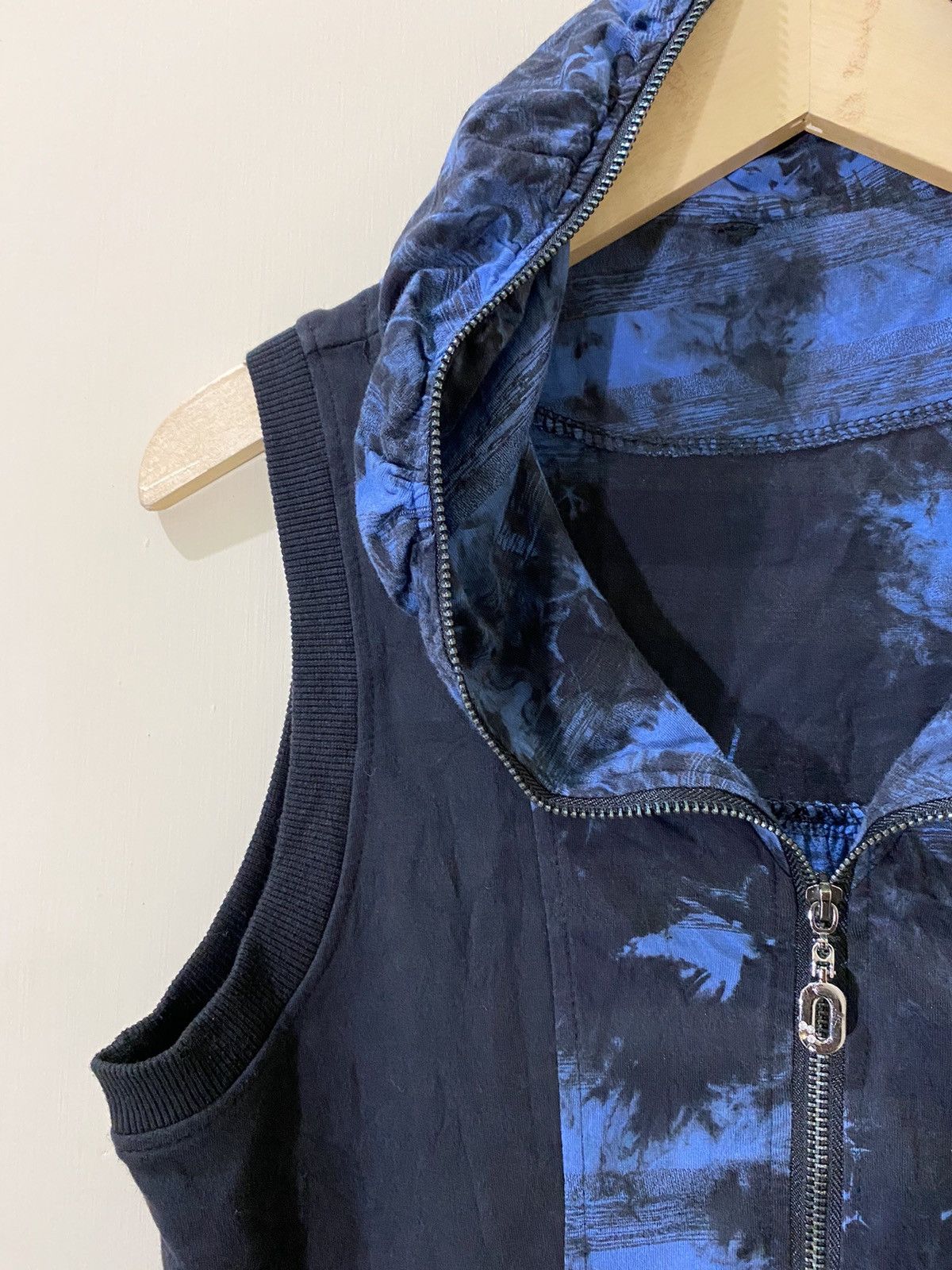 Japanese Brand Japanese GOA Style Blue Dark Gothic Sleeveless Hoodie Size US M / EU 48-50 / 2 - 5 Thumbnail
