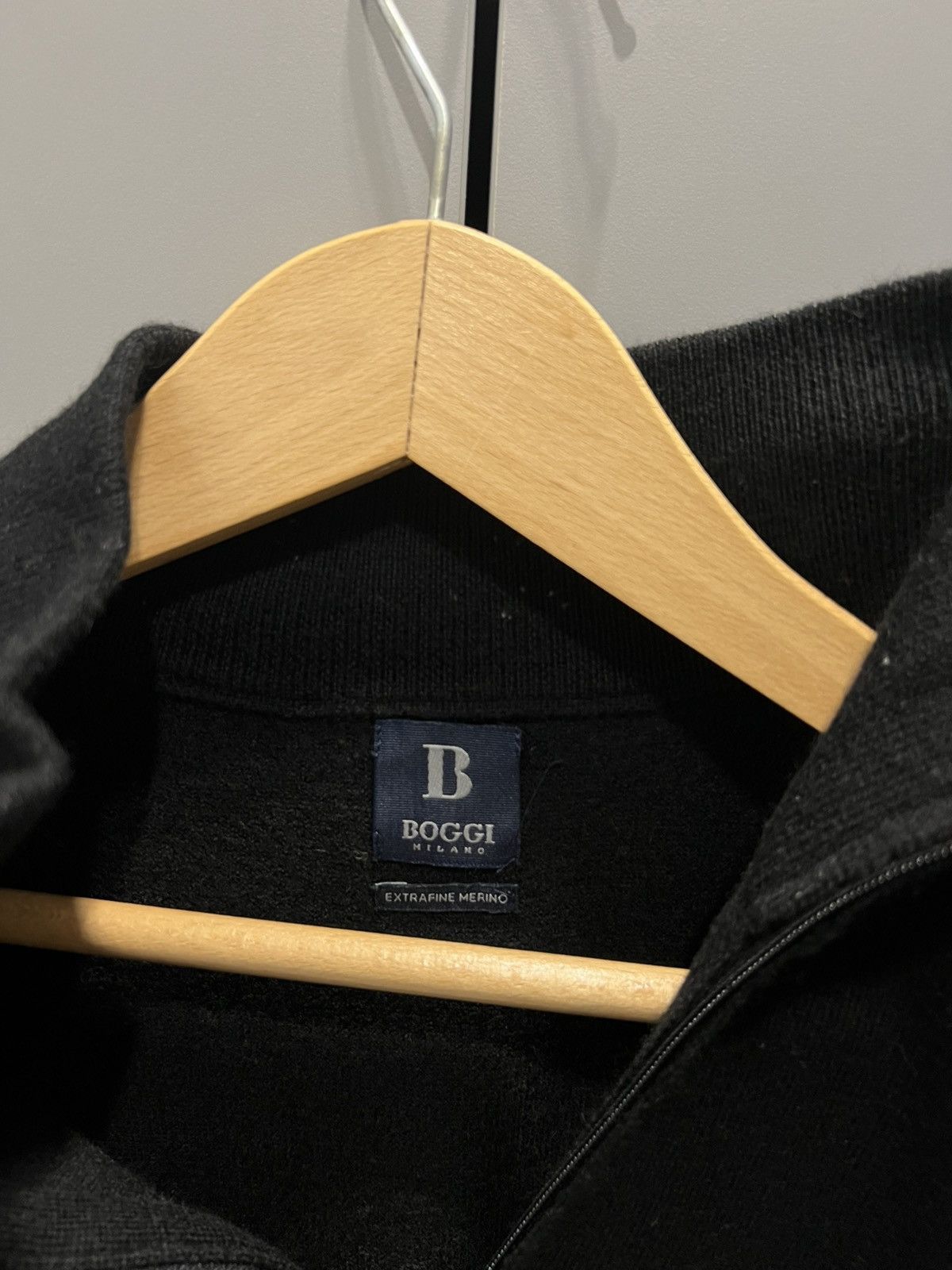 Boggi Boggi Milano Men’s Black Wool Crewneck Jumper Medium Size US M / EU 48-50 / 2 - 10 Thumbnail