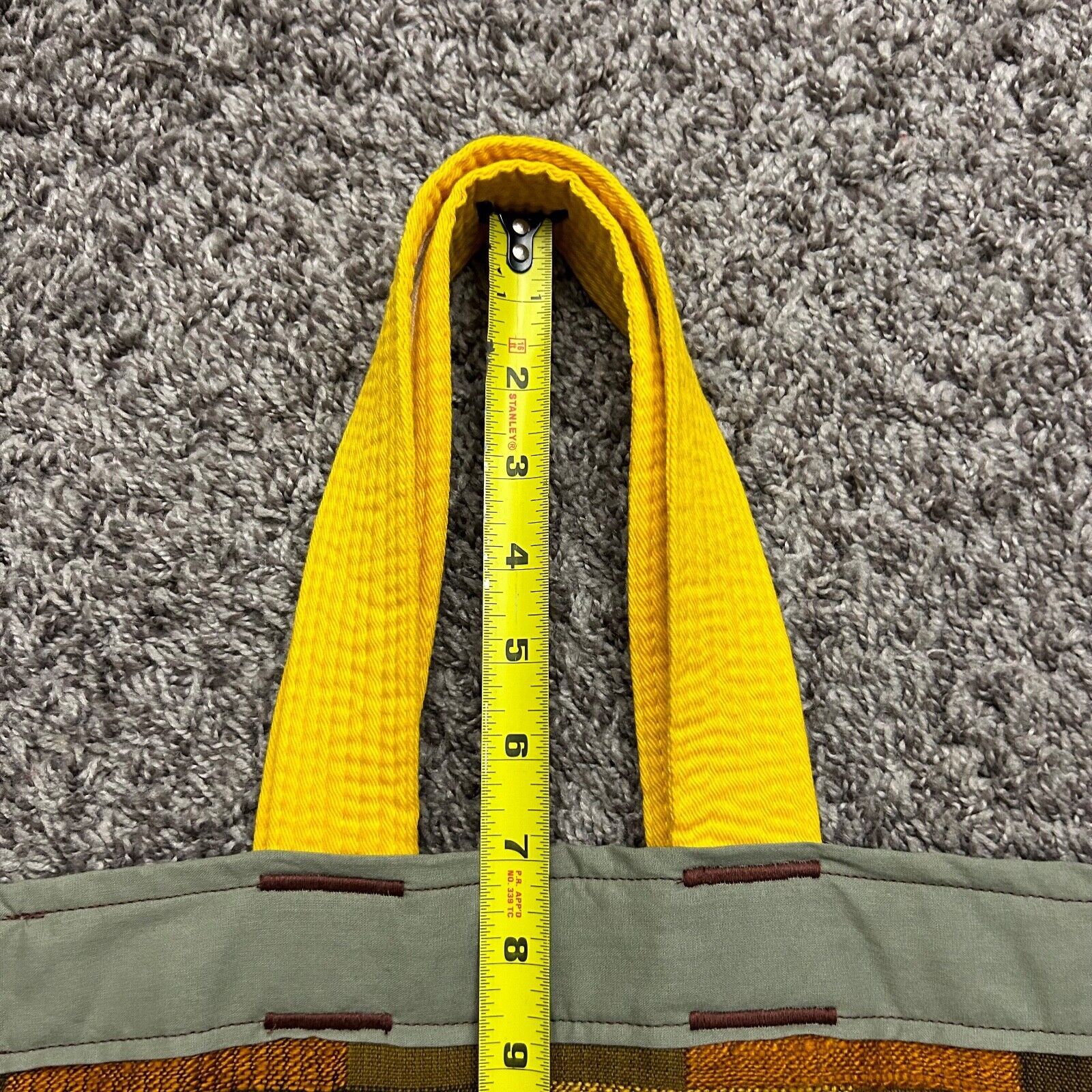 Handmade Handmade Geometric Tapestry Bag Small Tote Grocery Reusable Size ONE SIZE - 3 Thumbnail