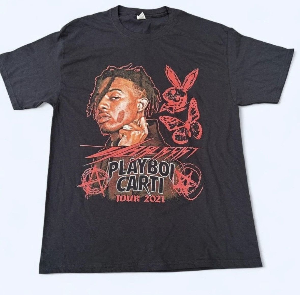 Fruit Of The Loom Playboi Carti WLR Narcissist Tour 2021 Tee Concert tee Size US M / EU 48-50 / 2 - 1 Thumbnail