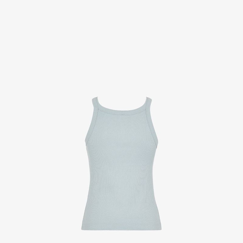 Fendi o1loc1c1225 FS7966 Knitted Tank Top in Pale Blue Size XXS / US 00 / IT 34 - 2 Thumbnail