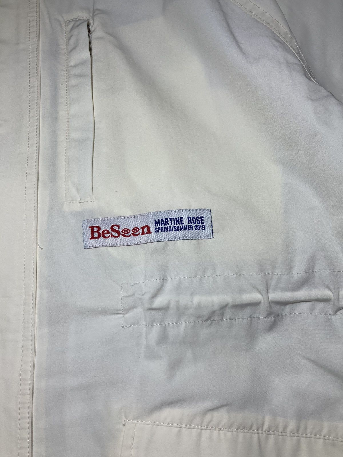 Martine Rose SS19 Martine Rose Cream Zip Up Jacket Rain 2019 MR Be Seen Size US S / EU 44-46 / 1 - 4 Thumbnail