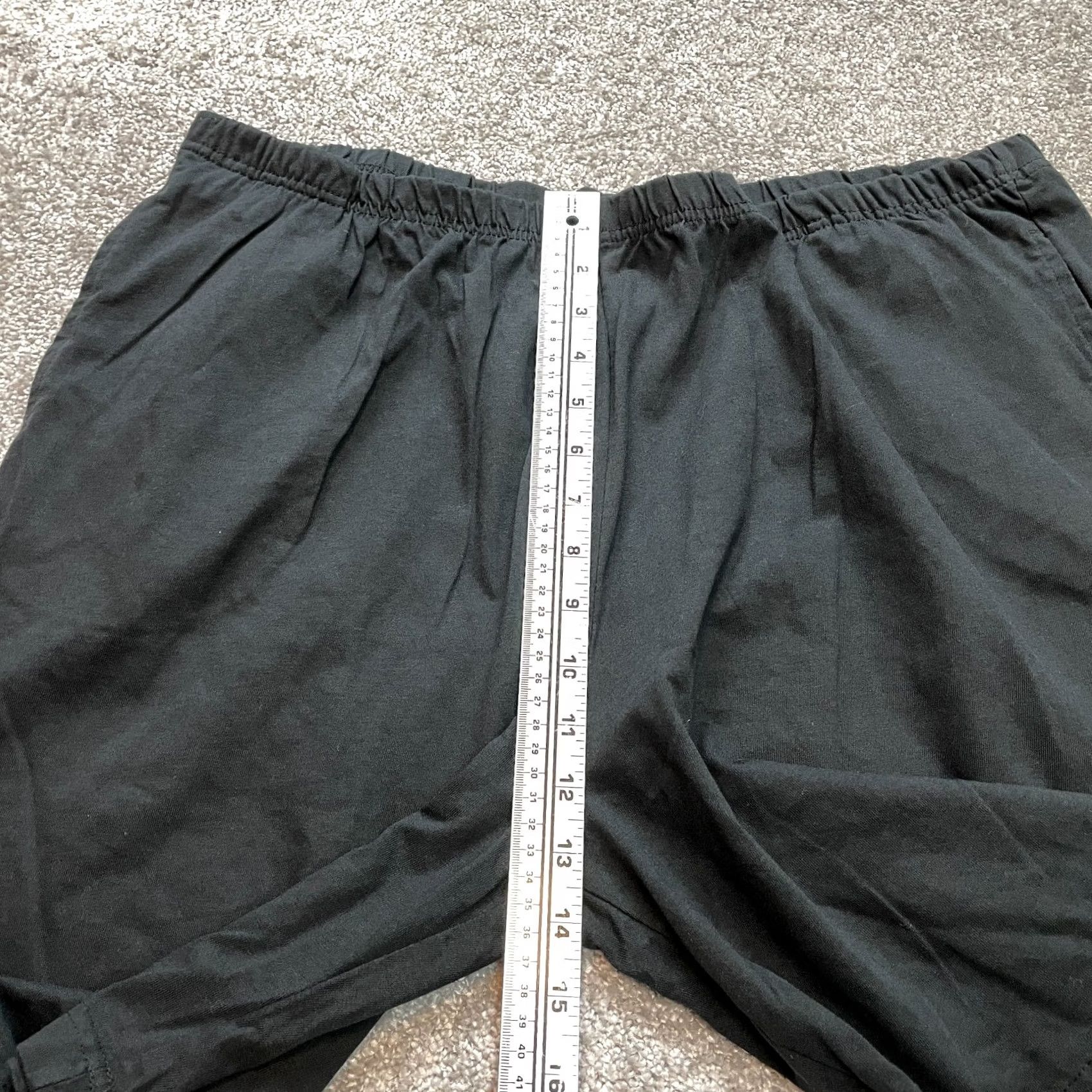 Blair Blair Sweatshorts Womens 2XL Black Elastic Waist Rolled Soft Casual Stretch 8" Size 26" / US 2 / IT 38 - 4 Thumbnail