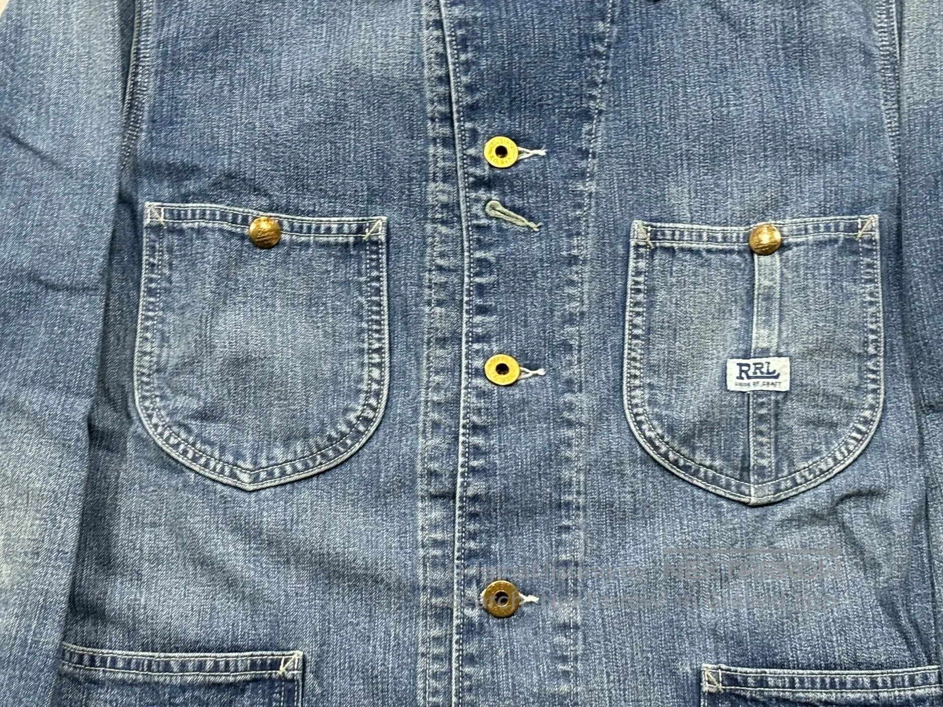 RRL Ralph Lauren RRL Double RL Indigo Denim Jacket with Corduroy Collar. Size US S / EU 44-46 / 1 - 6 Thumbnail