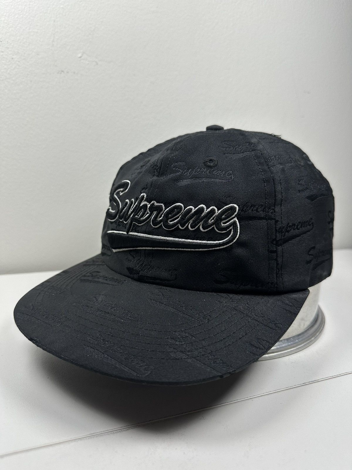 Supreme Supreme Jacquard Script 6-Panel Cap Hat Size ONE SIZE - 4 Thumbnail