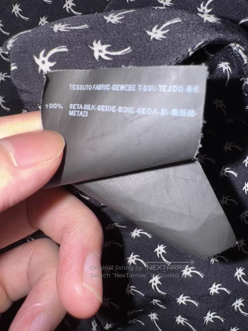 Saint Laurent Paris Saint Laurent Paris Silk black and white palm print shirt Size XS / US 0-2 / IT 36-38 - 6 Thumbnail