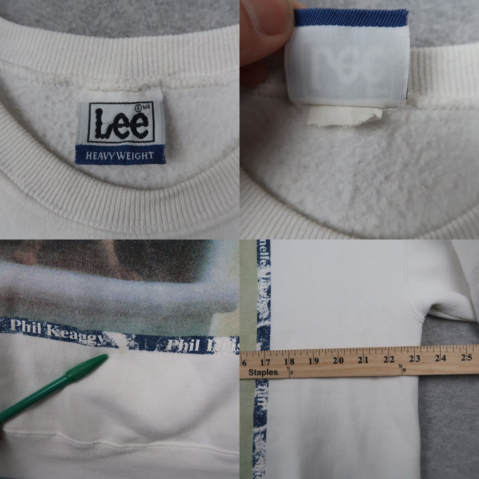 Lee VINTAGE Lee Sweatshirt Mens L 90s Messiah Tour White Crew Neck Pullover Jersey Cotton Blend Streetwear Size US L / EU 52-54 / 3 - 8 Thumbnail
