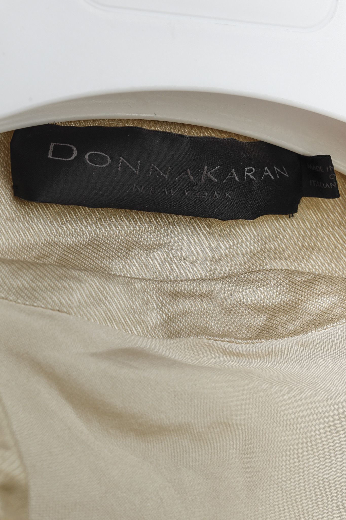Donna Karan Donna Karan Metallic Silk Gold Ruched Jacket Size L / US 10 / IT 46 - 4 Thumbnail