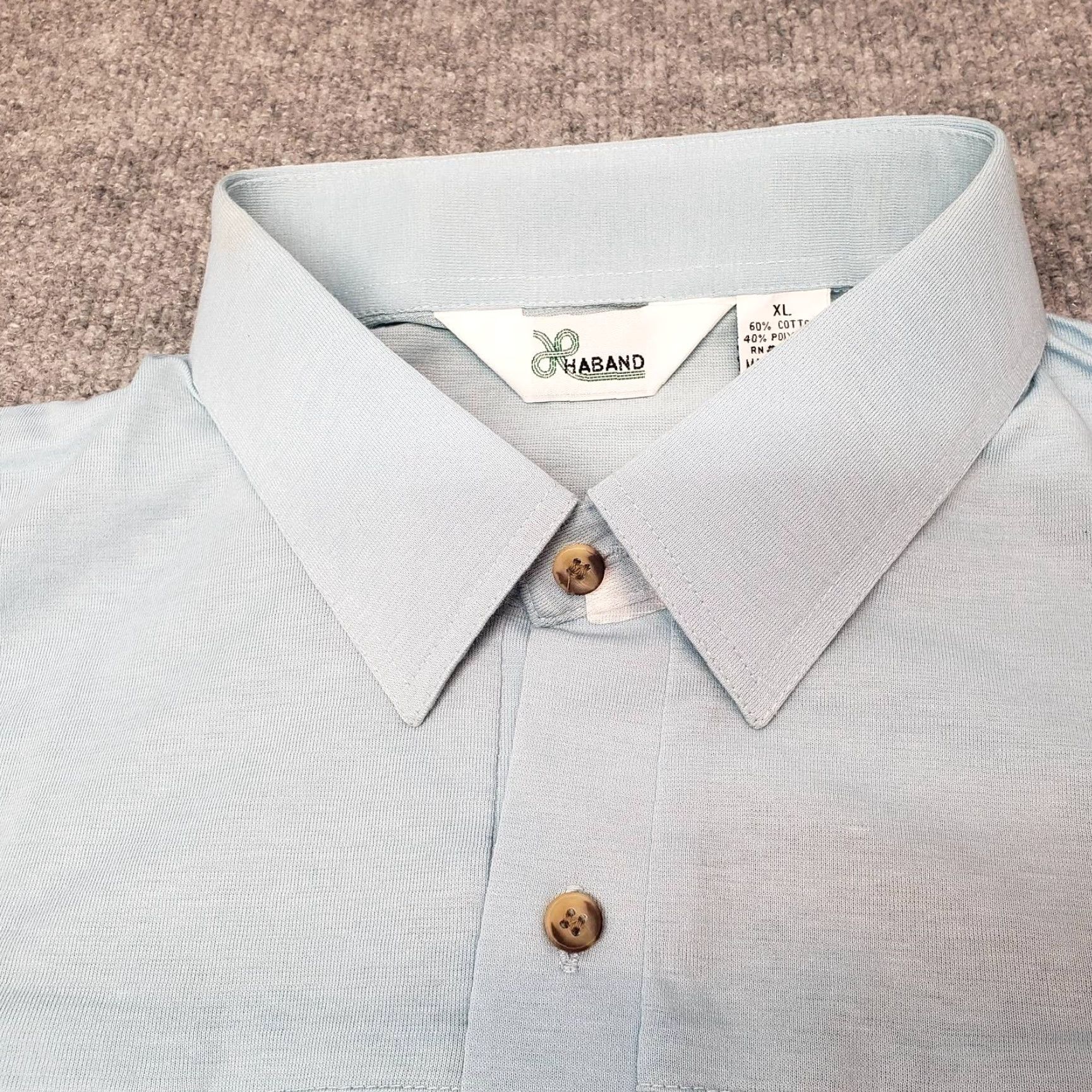 Haband HABAND Golf Polo Shirt Mens XL Blue Short Sleeve Collared Button Pockets Activewear Size US XL / EU 56 / 4 - 3 Thumbnail