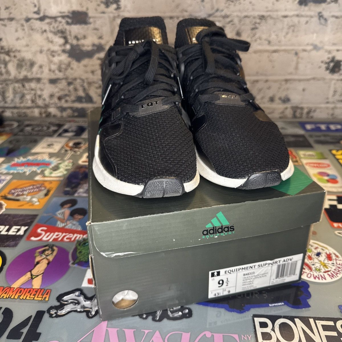 Adidas Adidas EQT Support ADV Core Black Sub Green BA8323 Sz 9.5 Size US 9.5 / EU 42-43 - 8 Thumbnail
