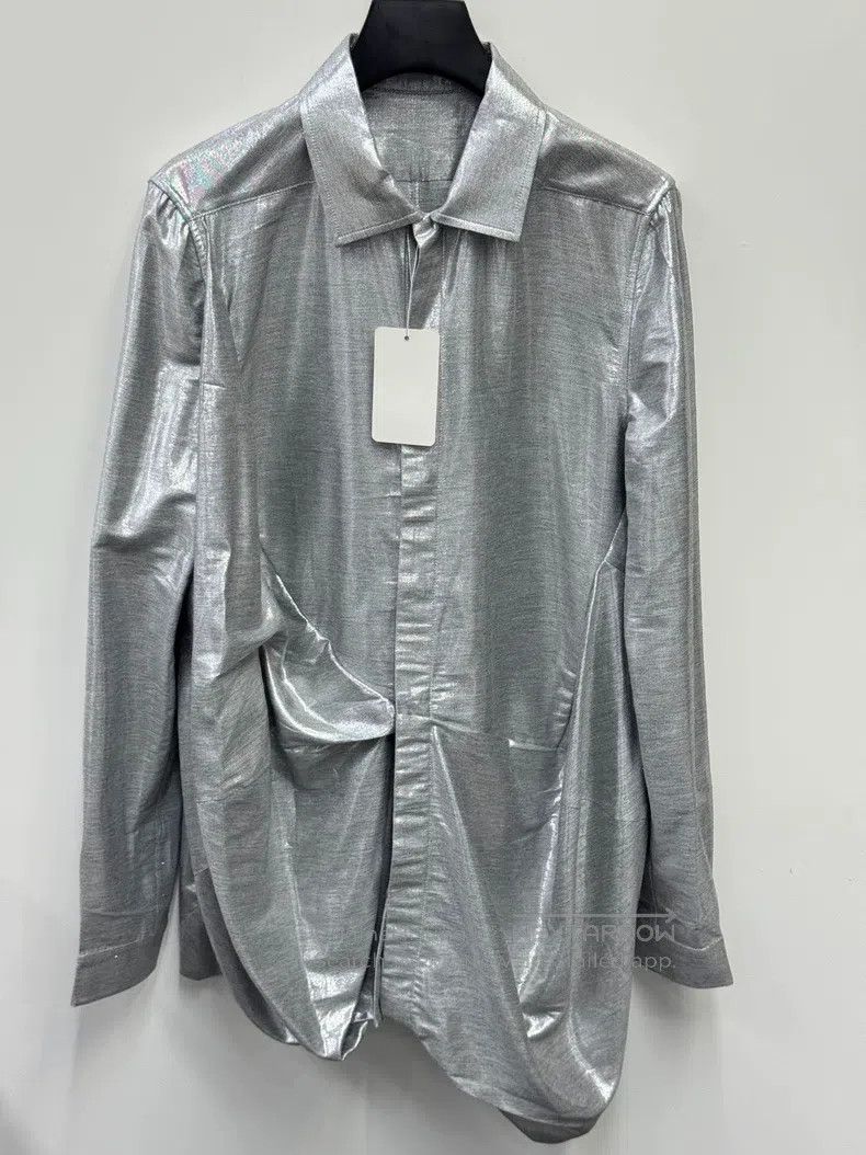 Rick Owens Rick Owens Silver Shiny Jacket Size XS / US 0-2 / IT 36-38 - 1 Thumbnail