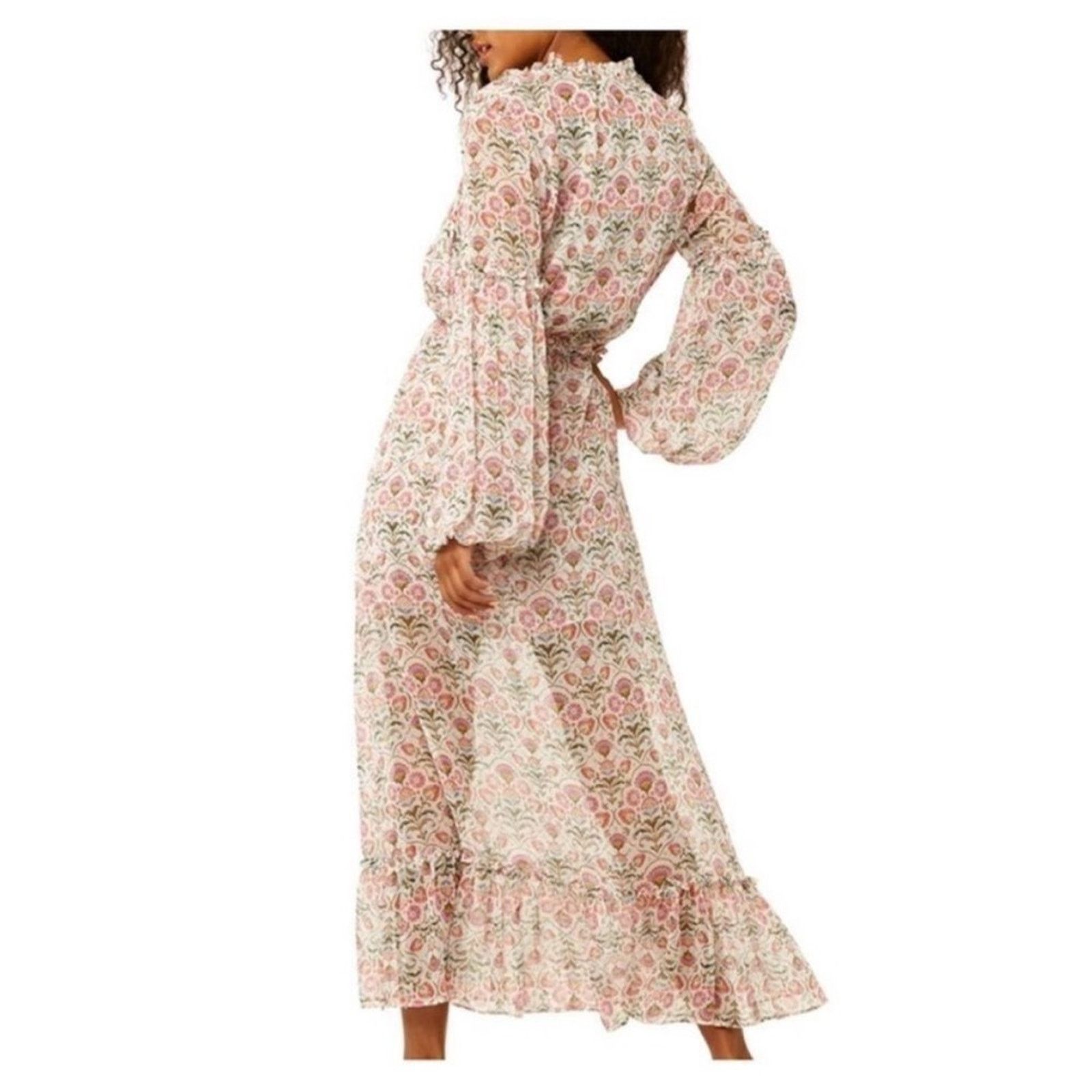 MISA Los Angeles NWT MISA Los Angeles $390 Amata Pink Cottage Dress XS Size XS / US 0-2 / IT 36-38 - 3 Thumbnail