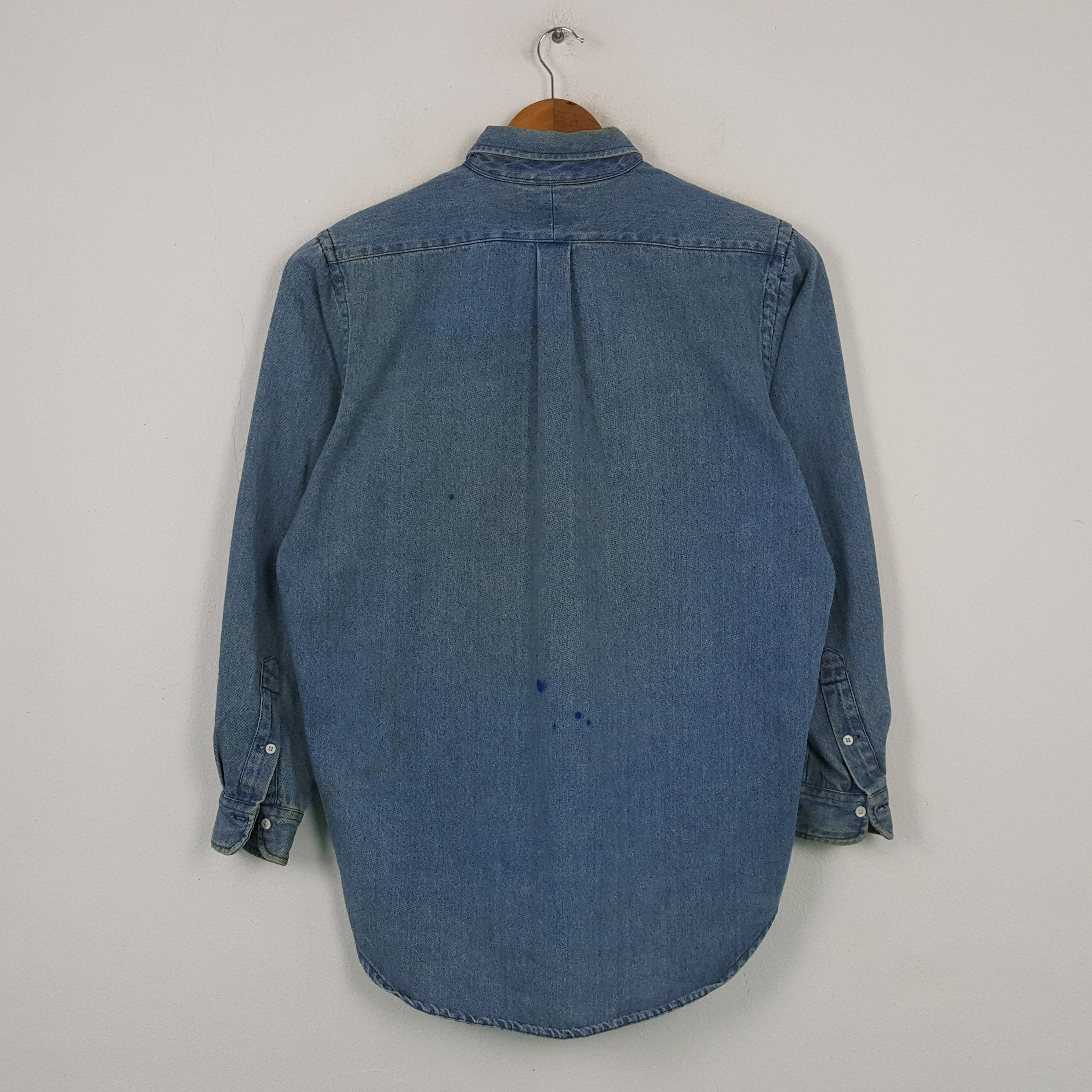 Polo Ralph Lauren × Vintage Vintage Polo by Ralph Lauren Brand Denim Shirts C294N5 Size US XL / EU 56 / 4 - 3 Thumbnail