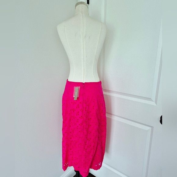 J.Crew Button-Front Eyelet Skirt Floral Party Spring Summer Travel Size 27" / US 4 / IT 40 - 8 Thumbnail
