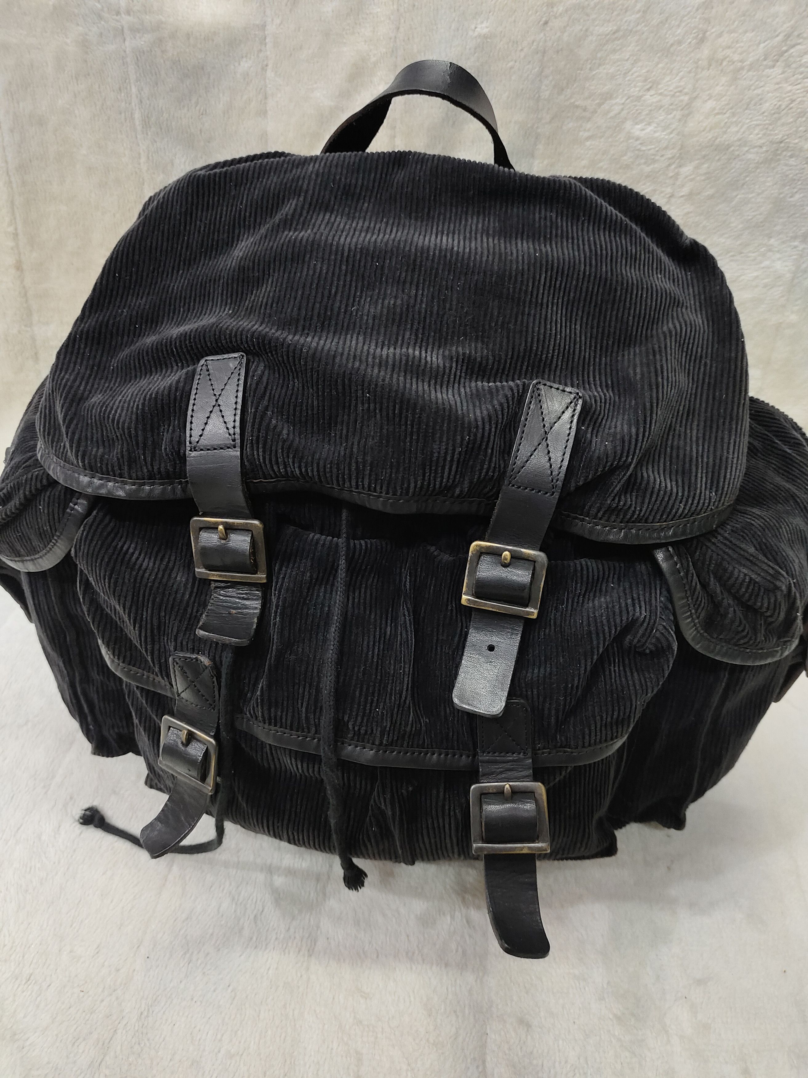 Yohji Yamamoto RARE 🇯🇵 Y's For Men 🇯🇵 Corduroy Multi Pocket Backpack Size ONE SIZE - 3 Thumbnail