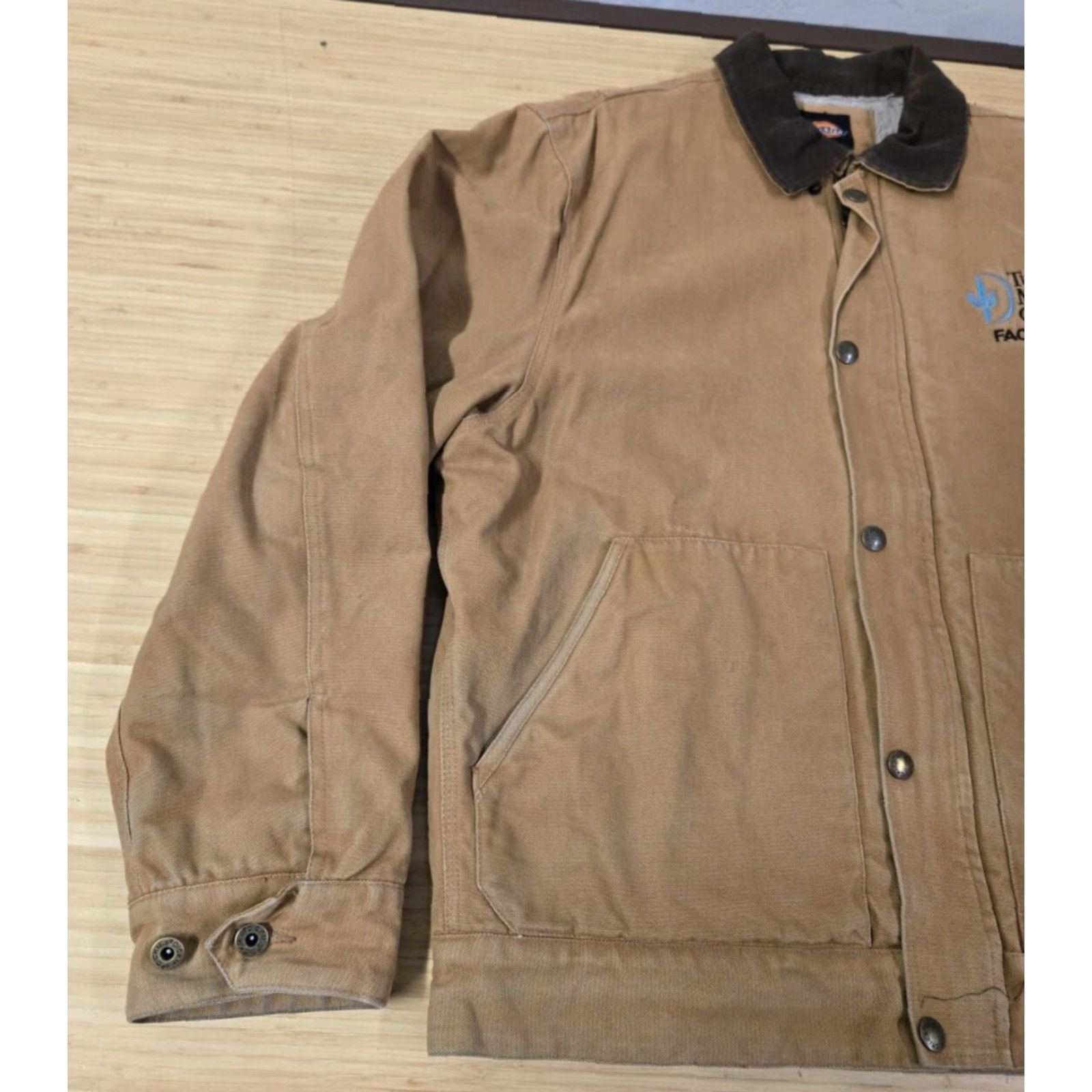 Dickies VINTAGE Dickies Jacket Canvas Work Brown L Sherpa Lined Full Zip Pockets Casual Mens Size US L / EU 52-54 / 3 - 4 Thumbnail