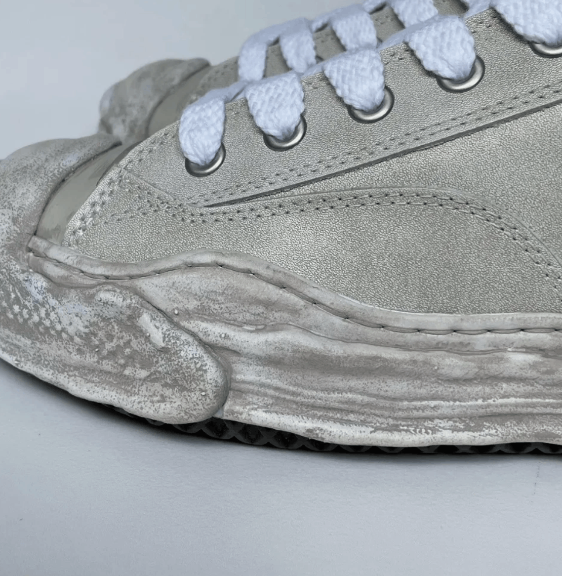 Maison MIHARA YASUHIRO Cream Vintage Leather ‘Hank’ Sneakers Size US 12 / EU 45 - 10 Thumbnail
